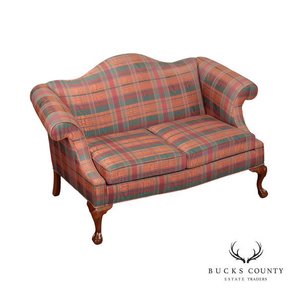 Ethan Allen Chippendale Style Camelback Loveseat