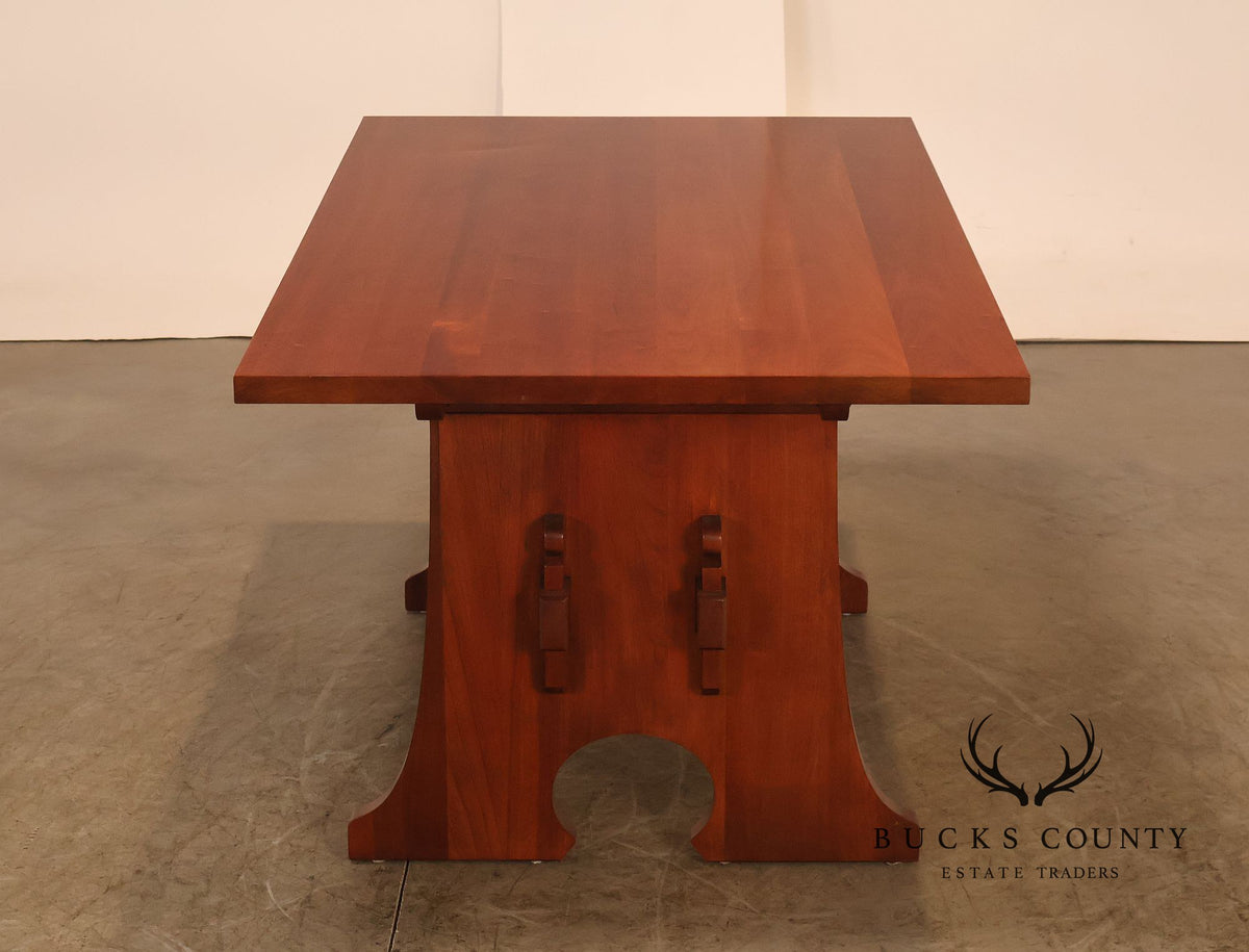Stickley Mission Collection Cherry Trestle Extension Dining Table