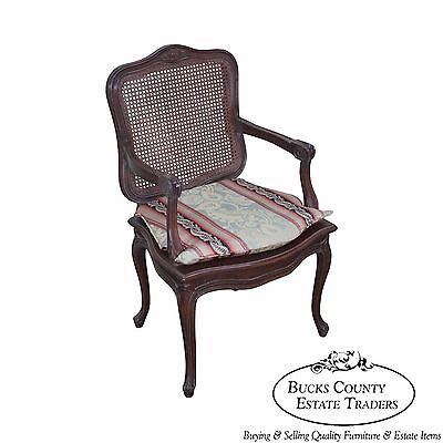 Quality French Louis XV Style Cane Back Arm Chair
