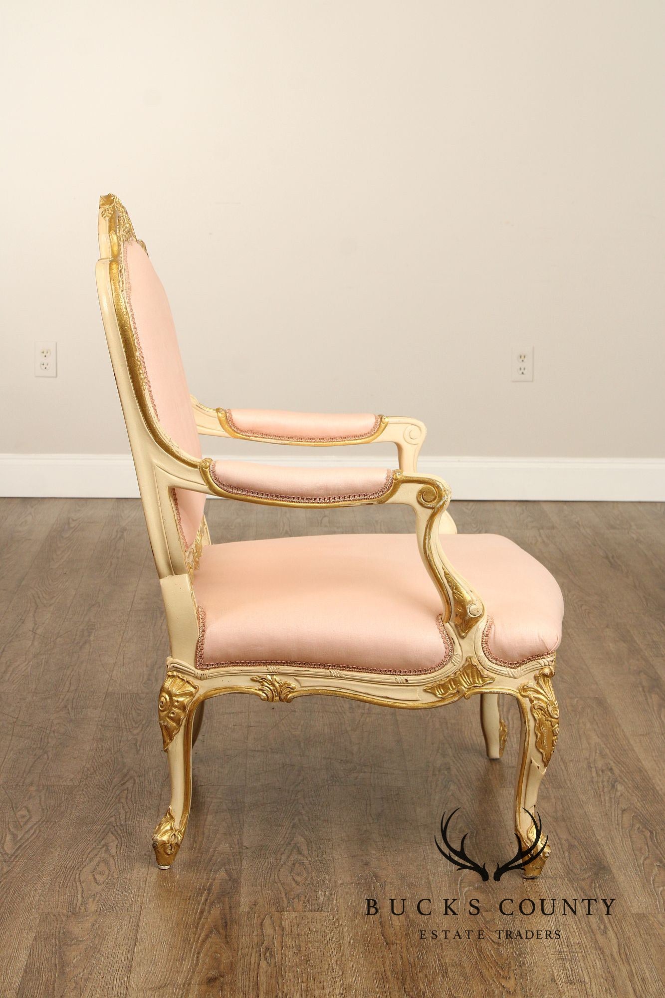 Ralph Lauren Venetian Style Partial Gilt Armchair