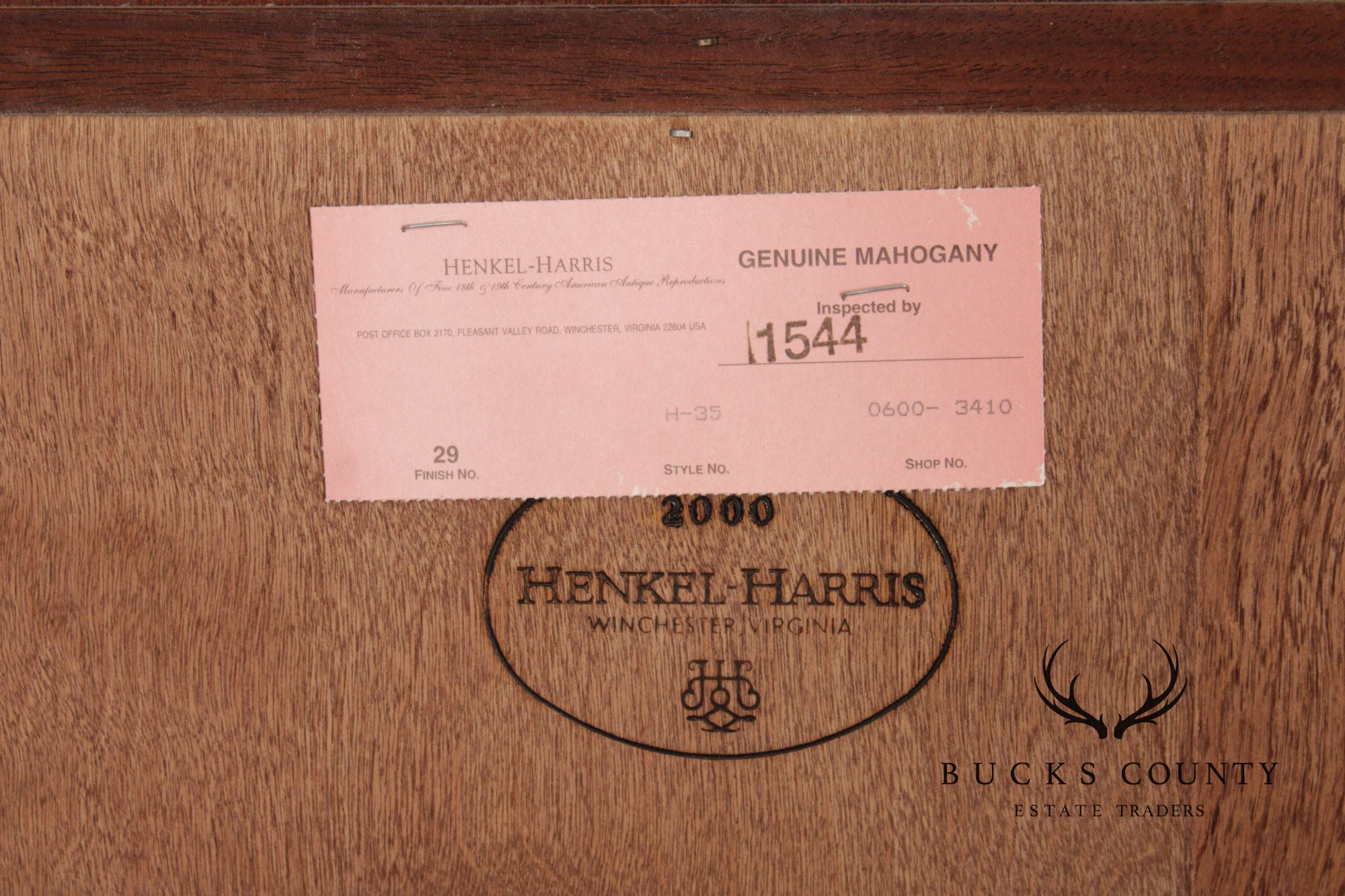 Henkel Harris Georgian Style Partial Gilt Mahogany Wall Mirror