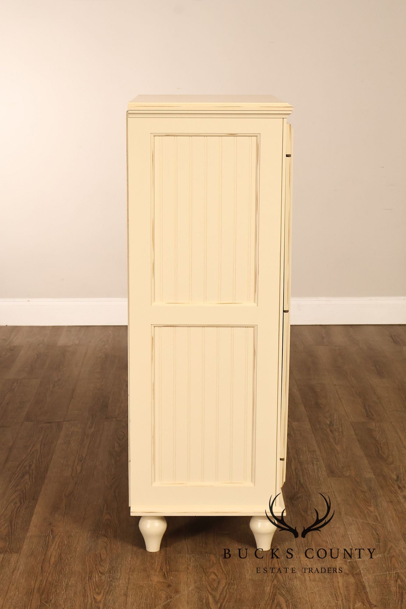 Coastal Style Painted Linen Cabinet