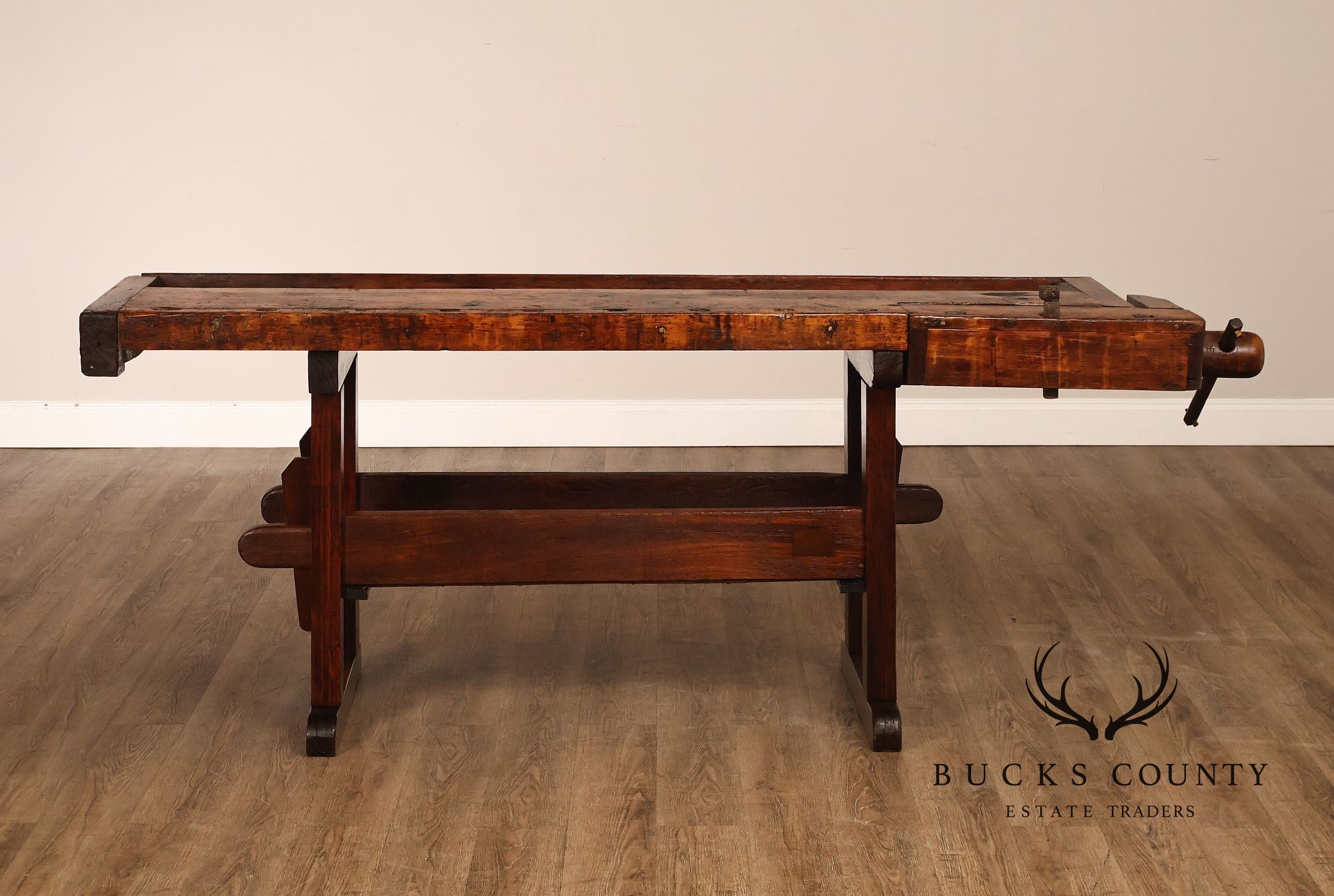 Antique Solid Wood Carpenter’s Workbench