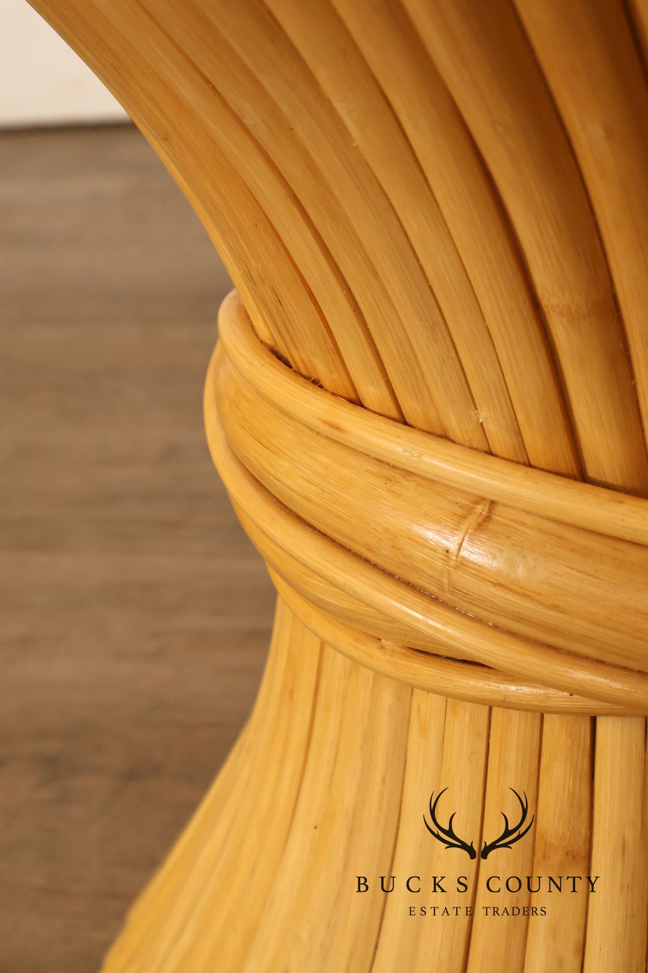 Vintage Pair of Wheat Sheaf End Tables
