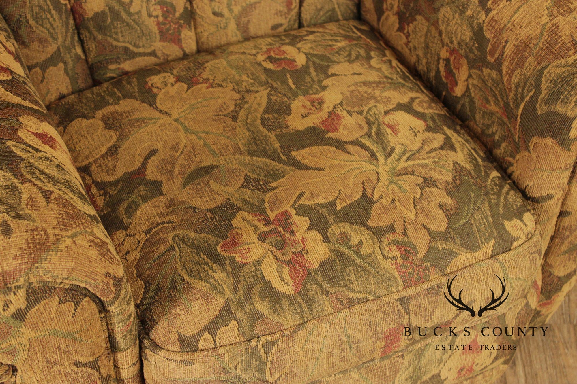 Thomasville Channel-Back Upholstered  Lounge Chair