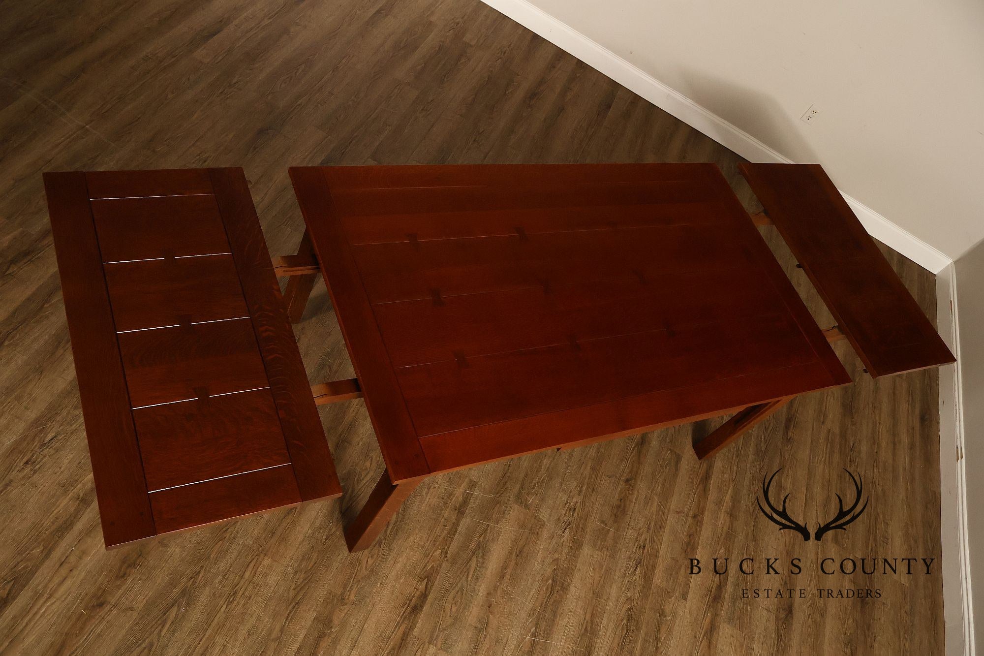 Stickley Mission Collection Oak Draw Top Extension Dining Table