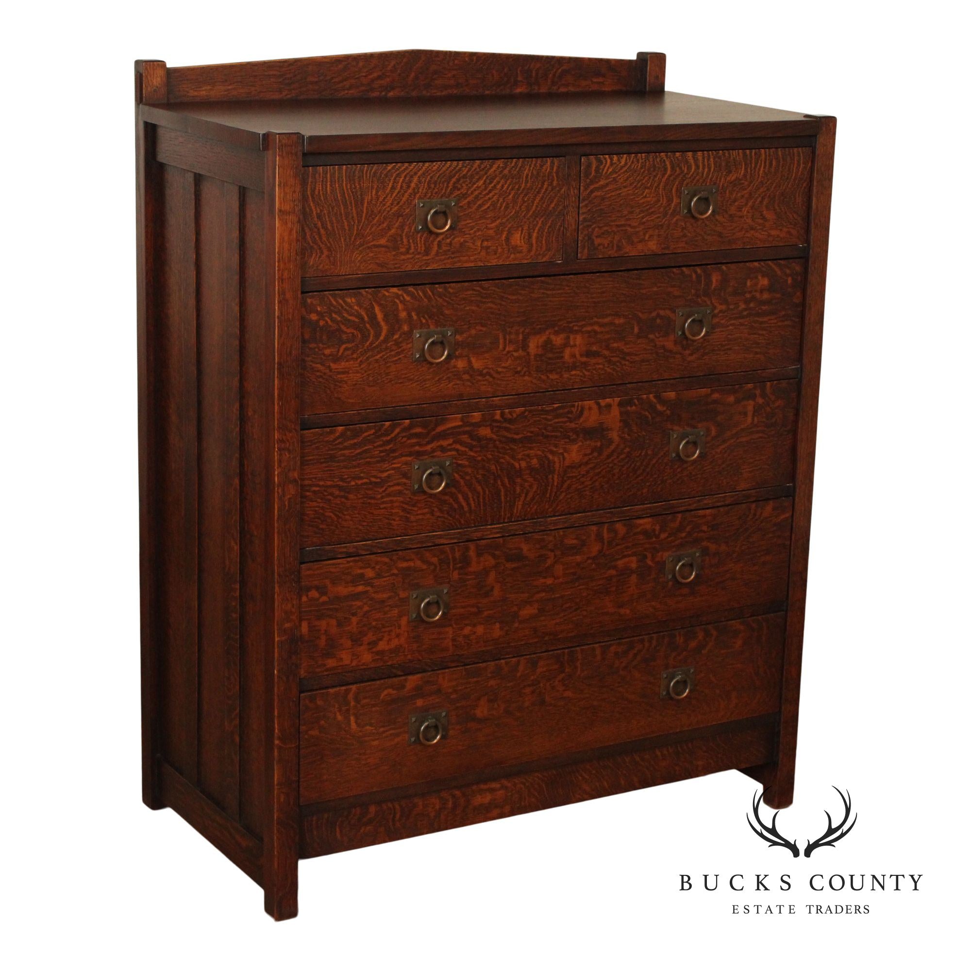 Warren Hile Mission Style Oak Tall Chest