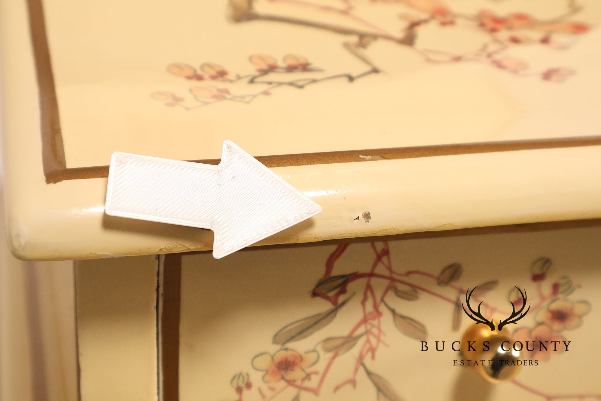 Chinoiserie Painted Carlton House Writing Desk With Chair