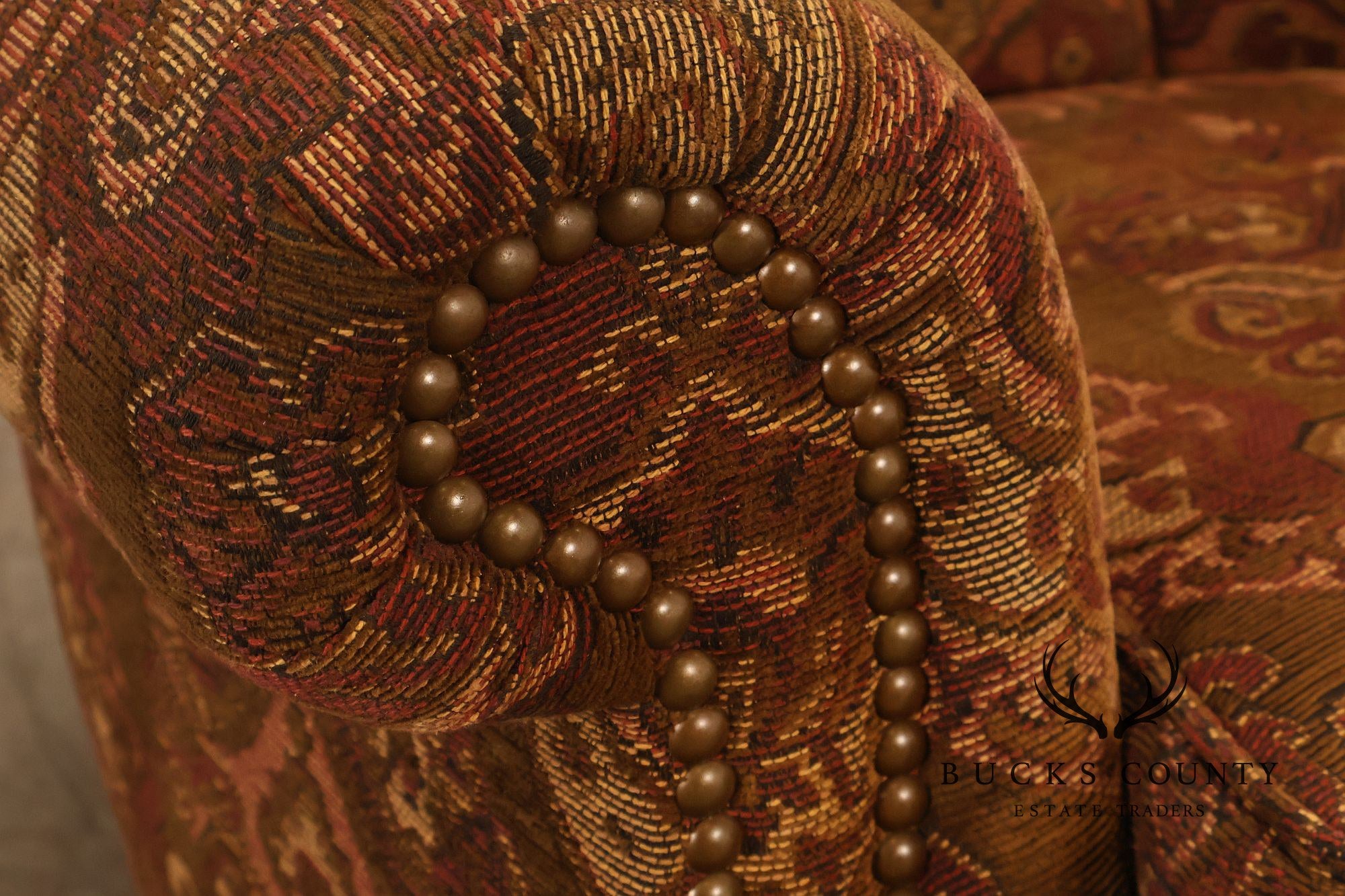 Lillian August Collection Oversized Paisley Upholstered Armchair