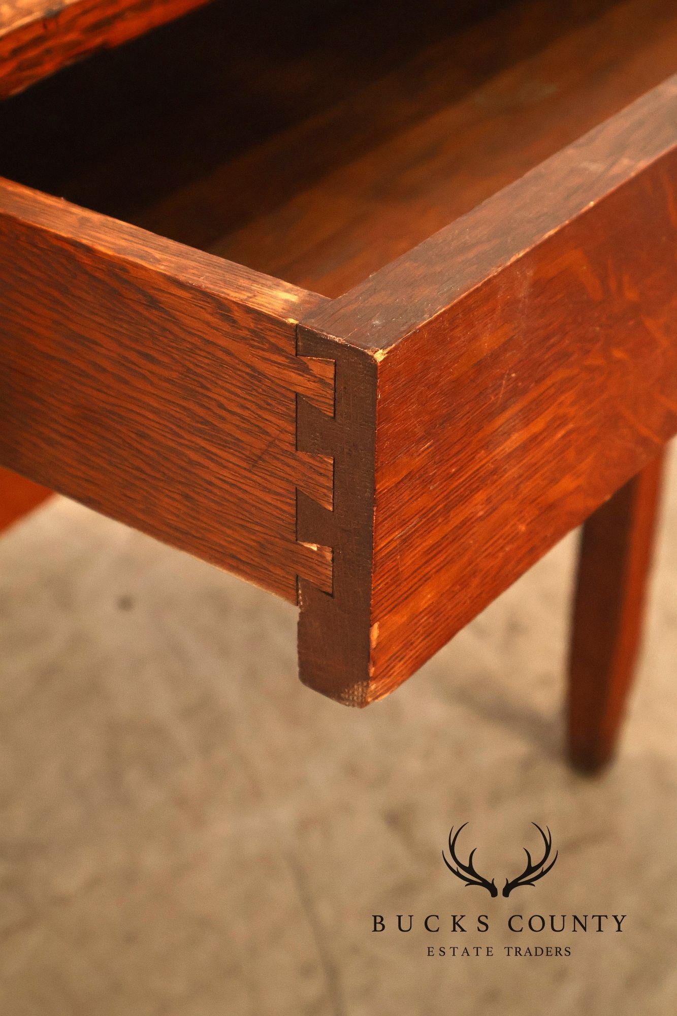 Antique Stickley Brothers “Balmoral” Arts And Crafts Oak Writing Desk