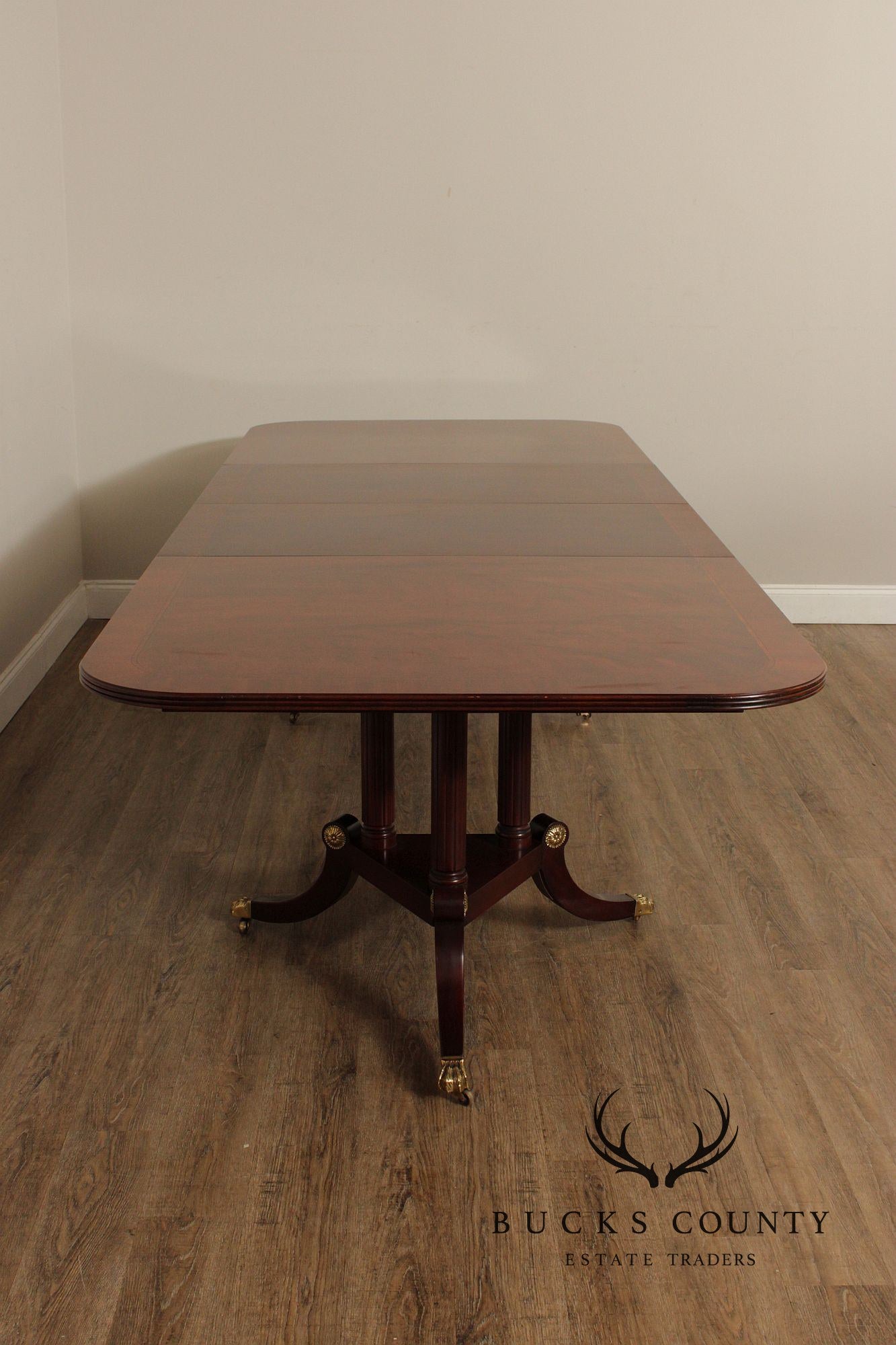 Henkel Harris Mahogany Double Pedestal Dining Table