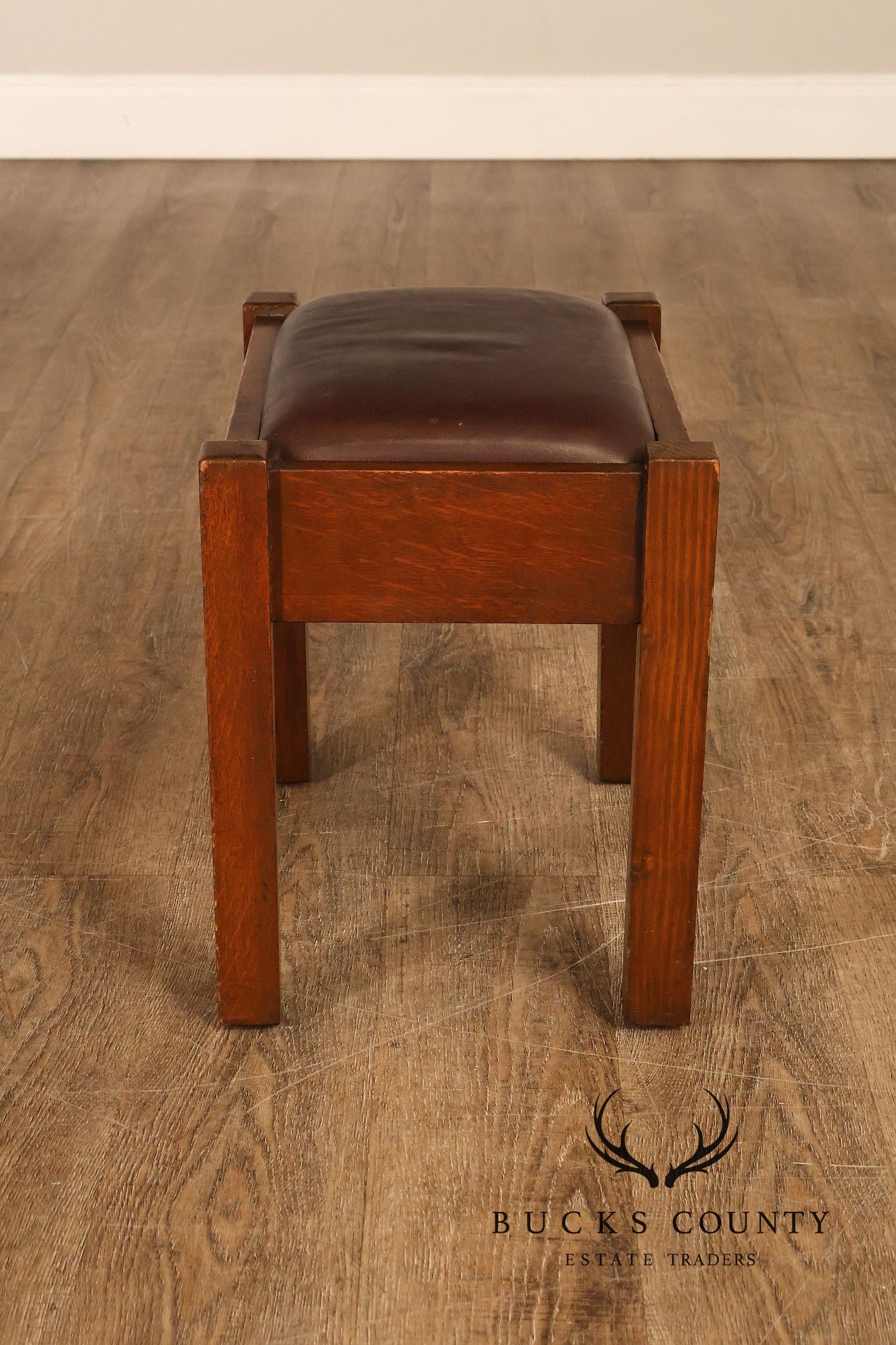 Antique Stickley Brothers Mission Oak Footstool Ottoman