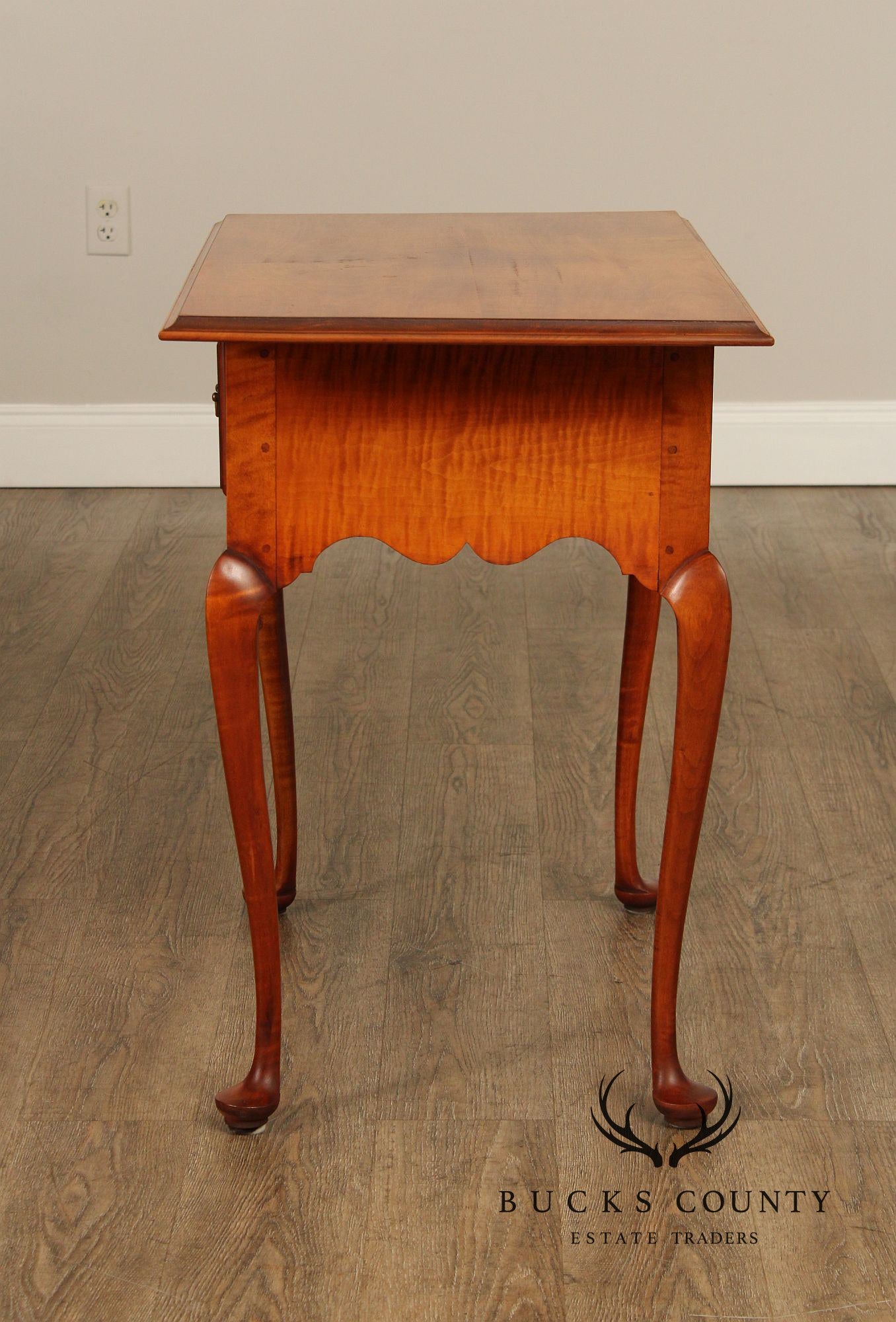 Eldred Wheeler Queen Anne Style Tiger Maple Lowboy