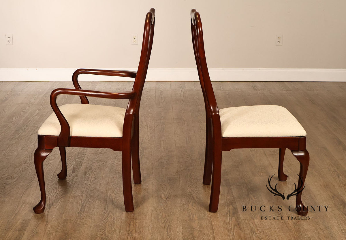 Pennsylvania House Set Of Eight Cherry Queen Anne Dining Chairs