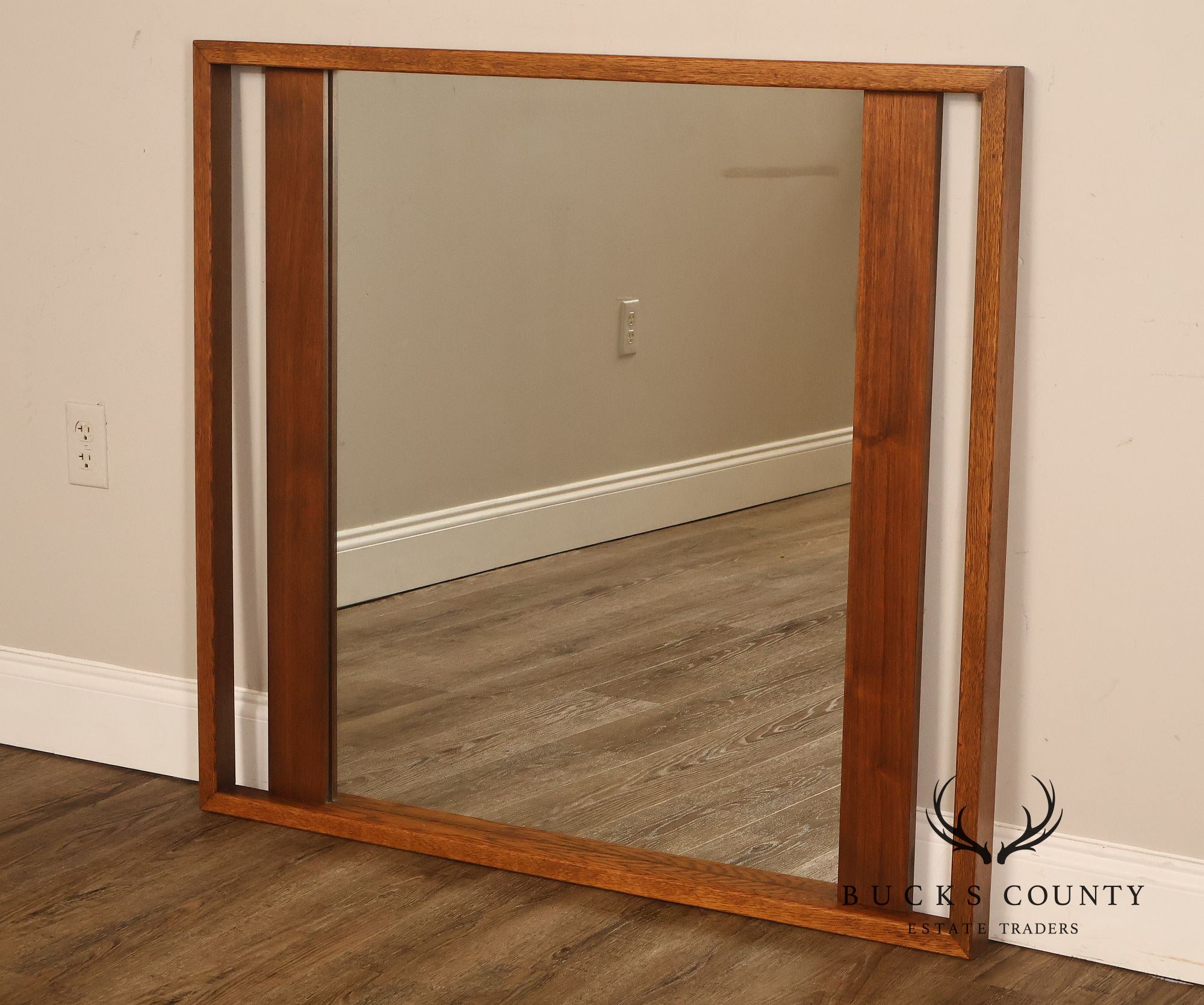 Lane Mid Century Modern Walnut Mirror