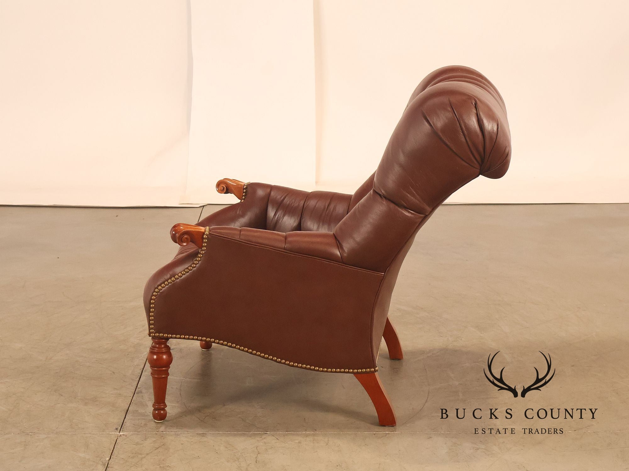 Stickley Tufted Leather 'Leopold' Armchair