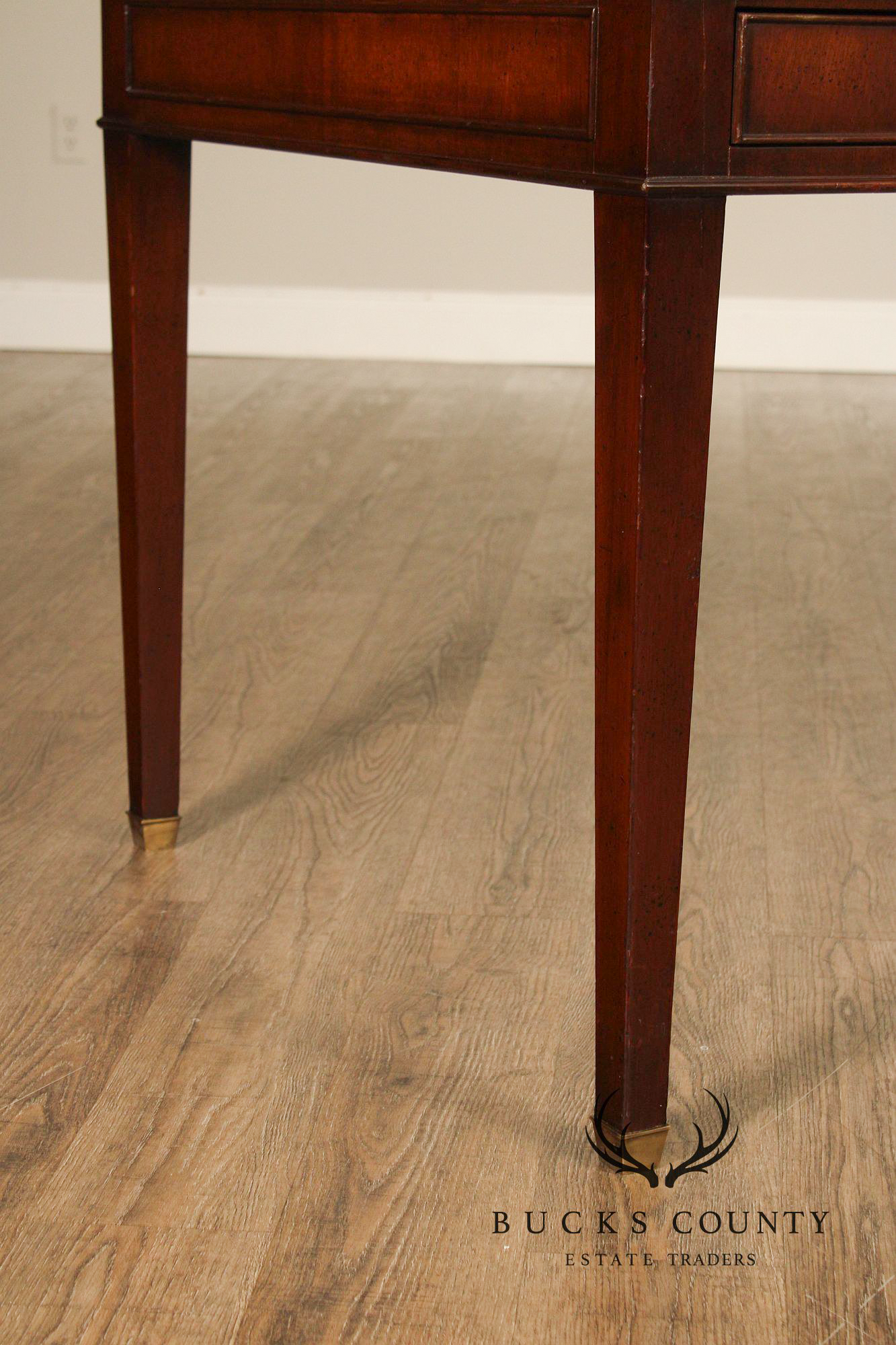 Regency Style Vintage Leather Top Mahogany Writing Desk