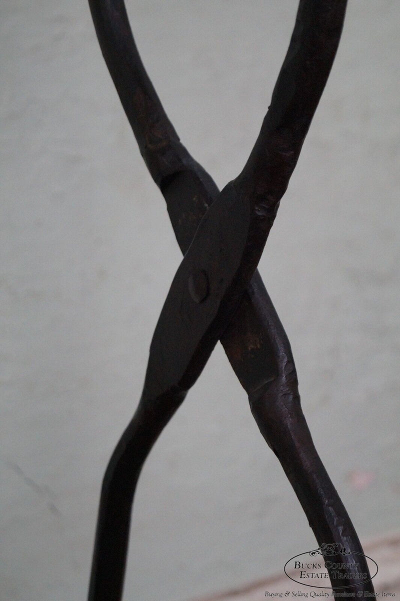 High Quality Hand Wrought Iron & Leather Lyre Music Stand