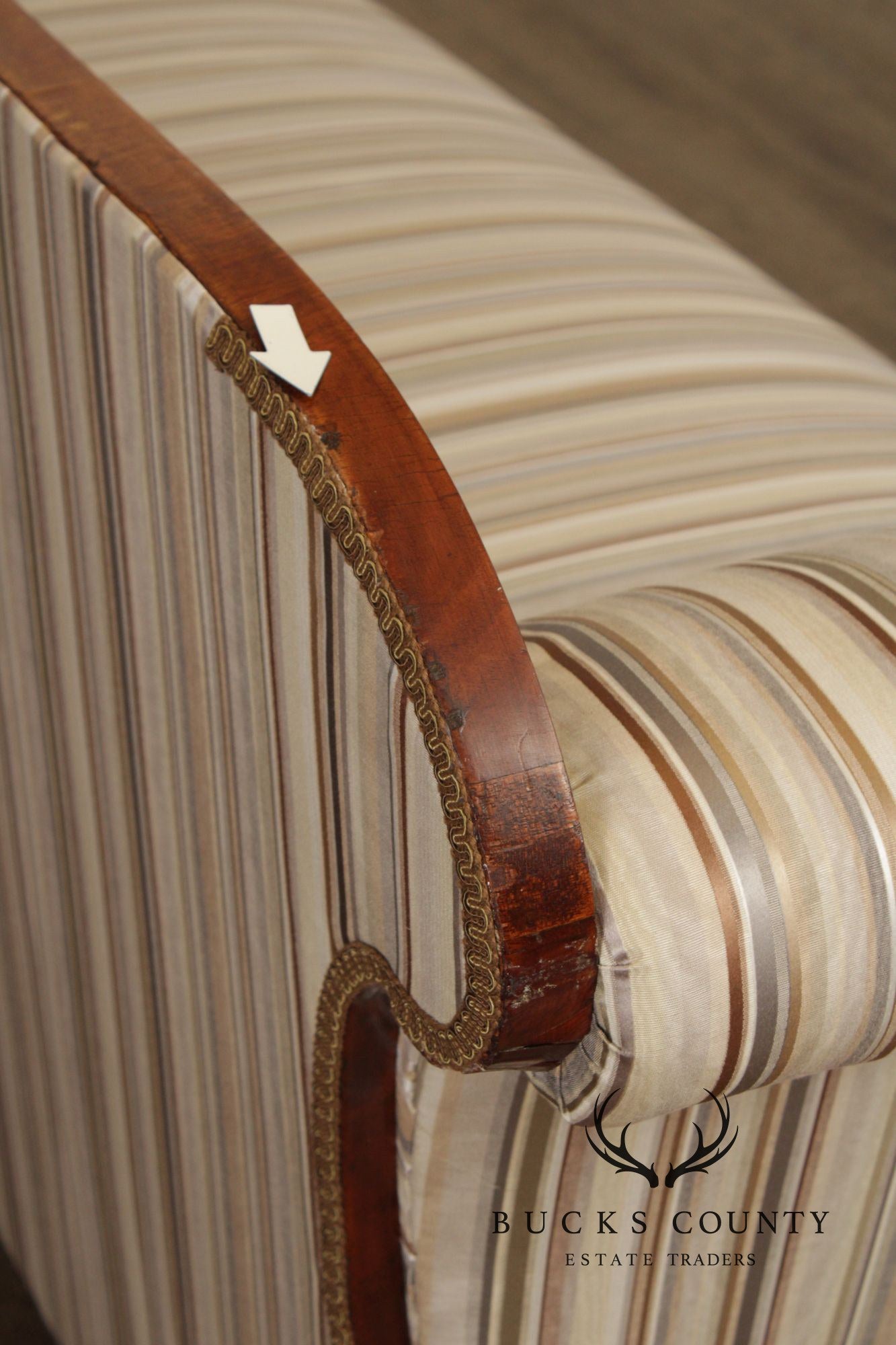 Antique 19th Century American Empire Mahogany Sofa