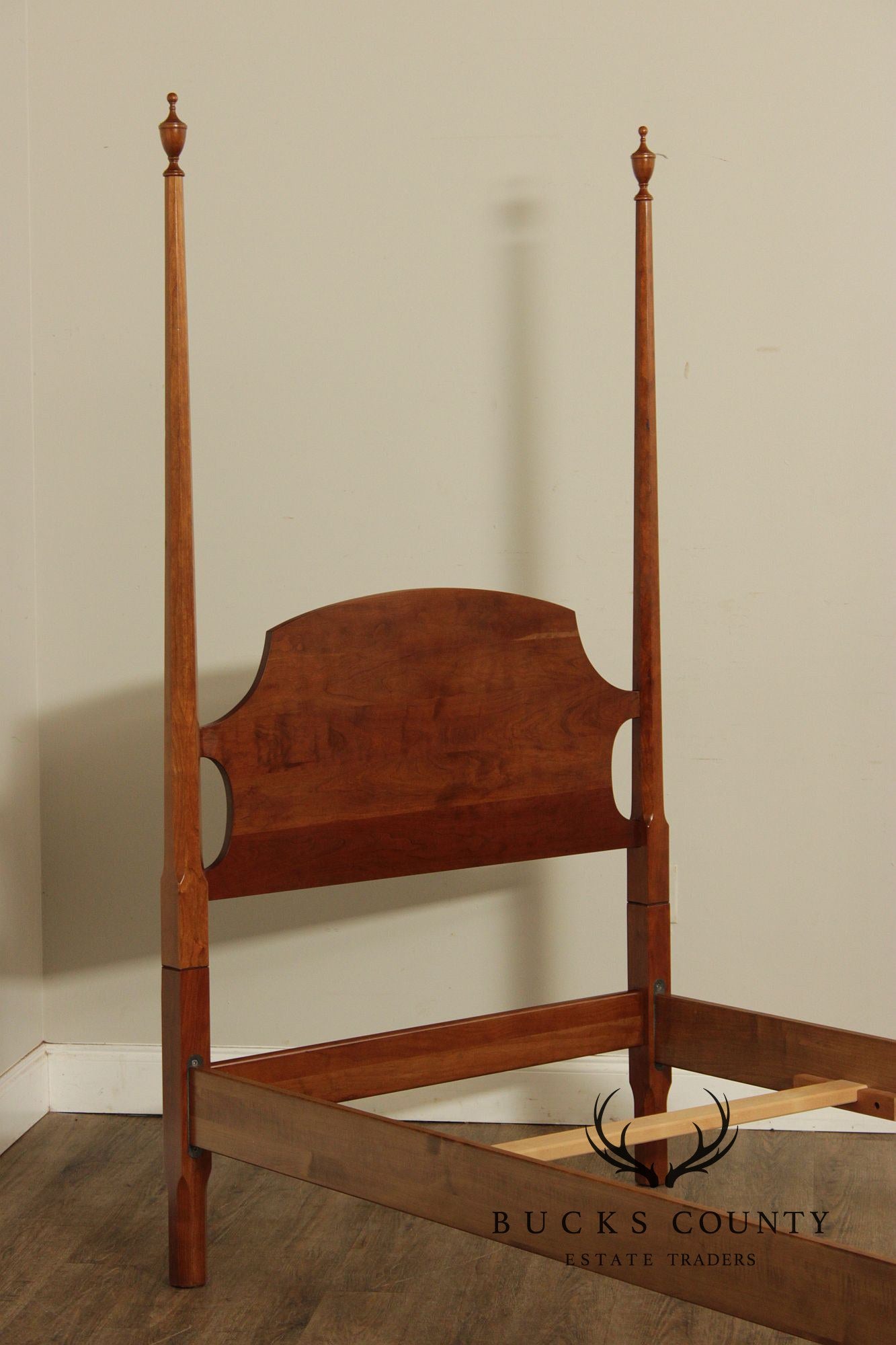 Stickley Traditional Cherry Twin Size Pair Of Poster Beds