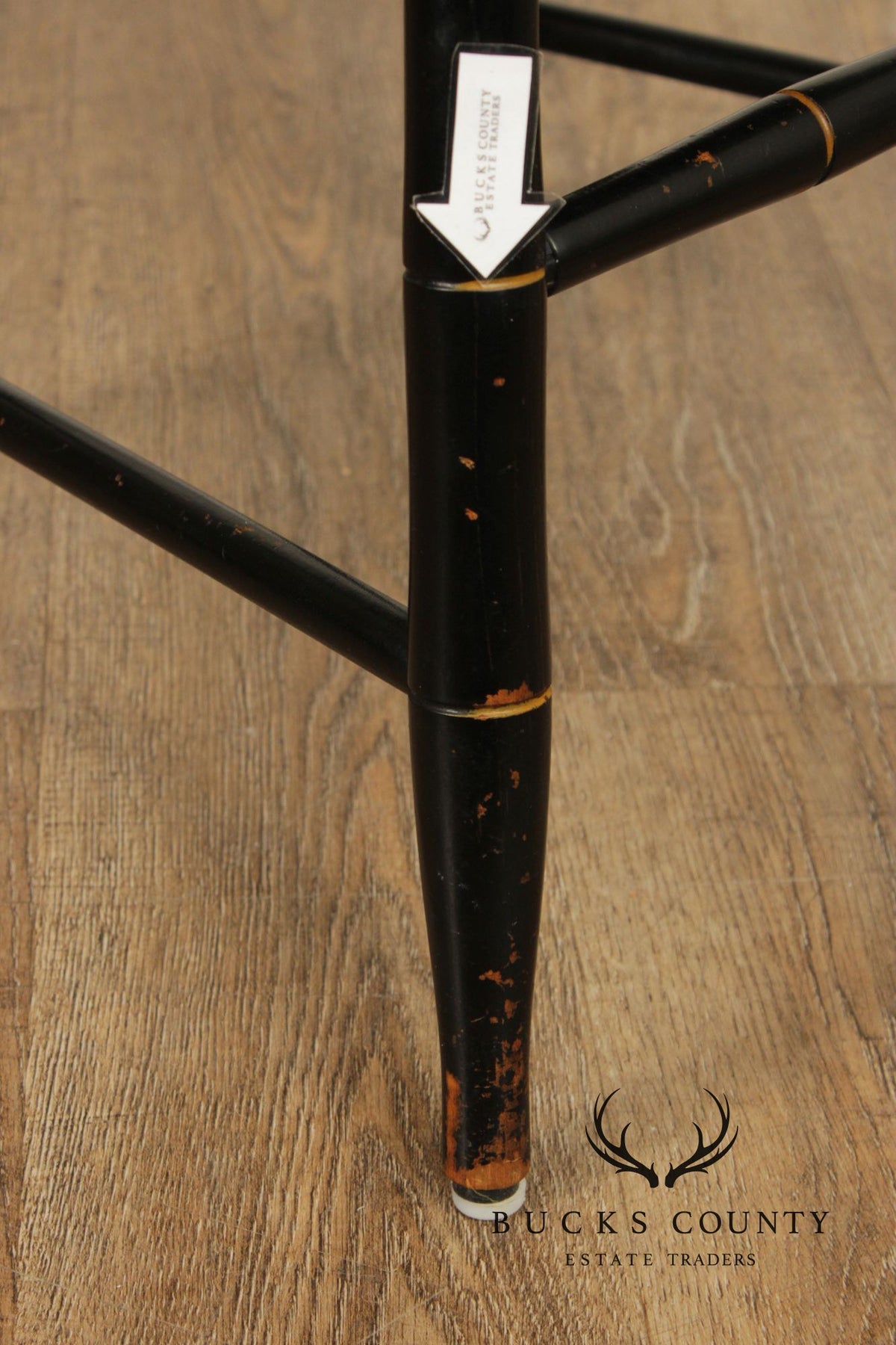 L. Hitchcock Set of Four Ebonized Birdcage Chairs