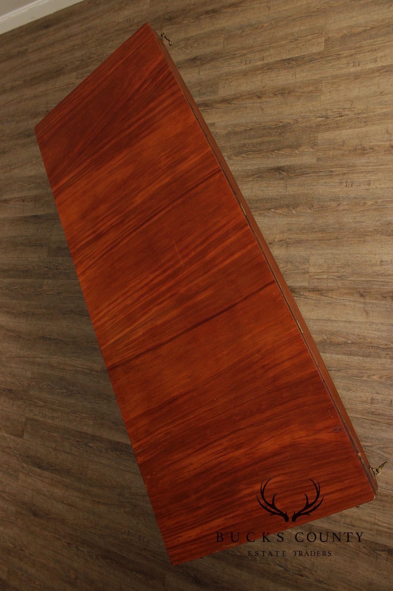 Antique Ship’s Table With Set Of Six Ship Chairs