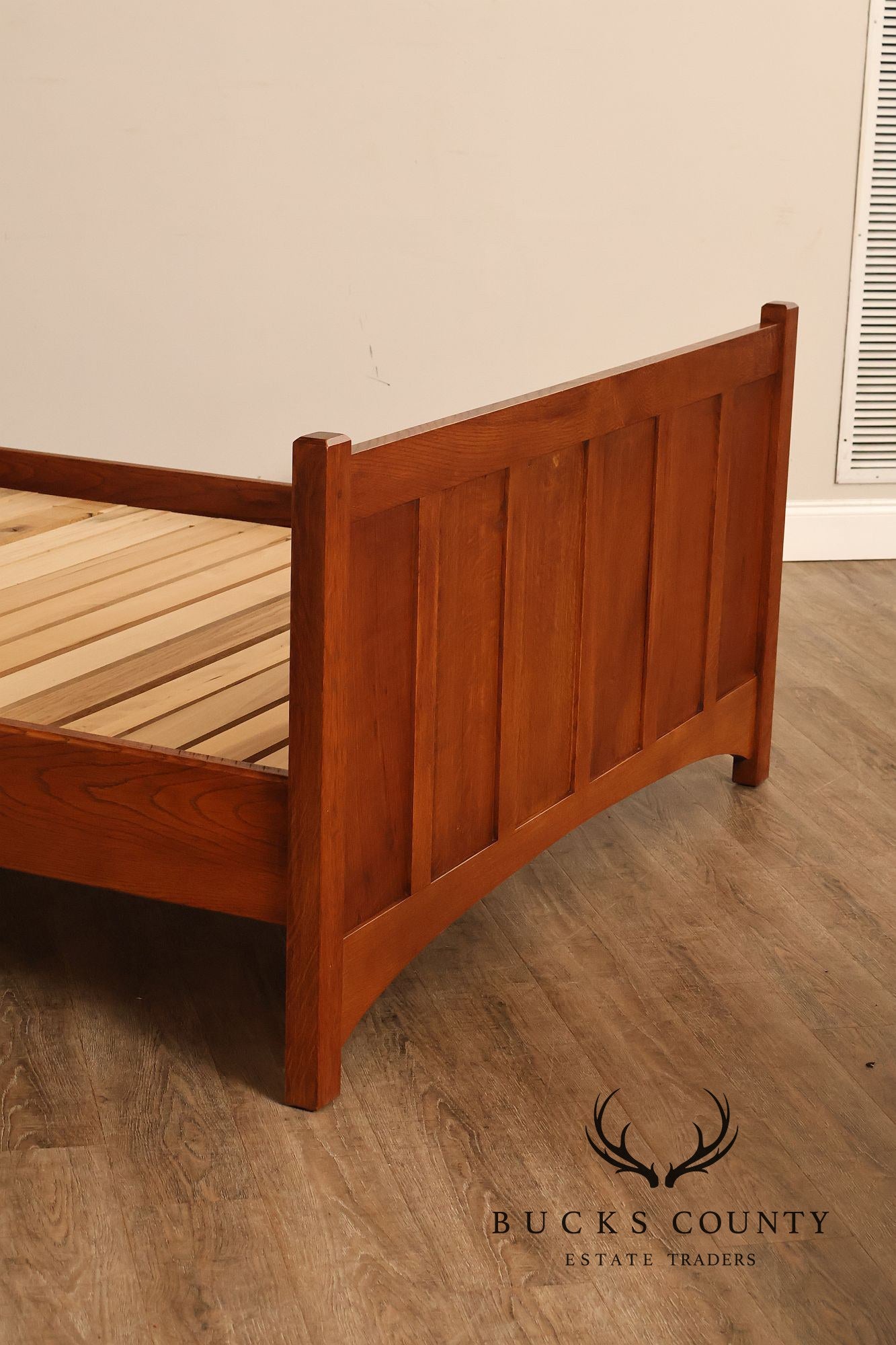Custom Mission Oak Full Oak Bed