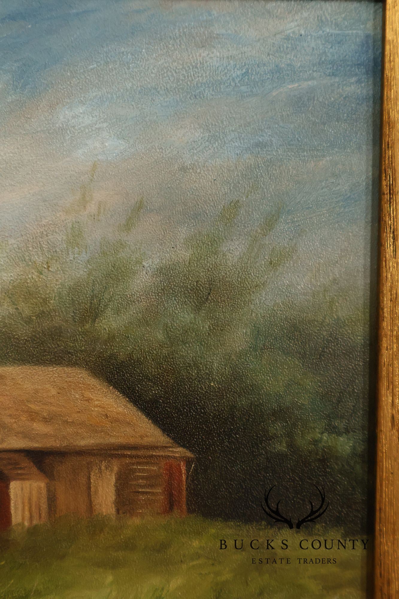 Artist Signed Vintage Oil Painting, Homestead