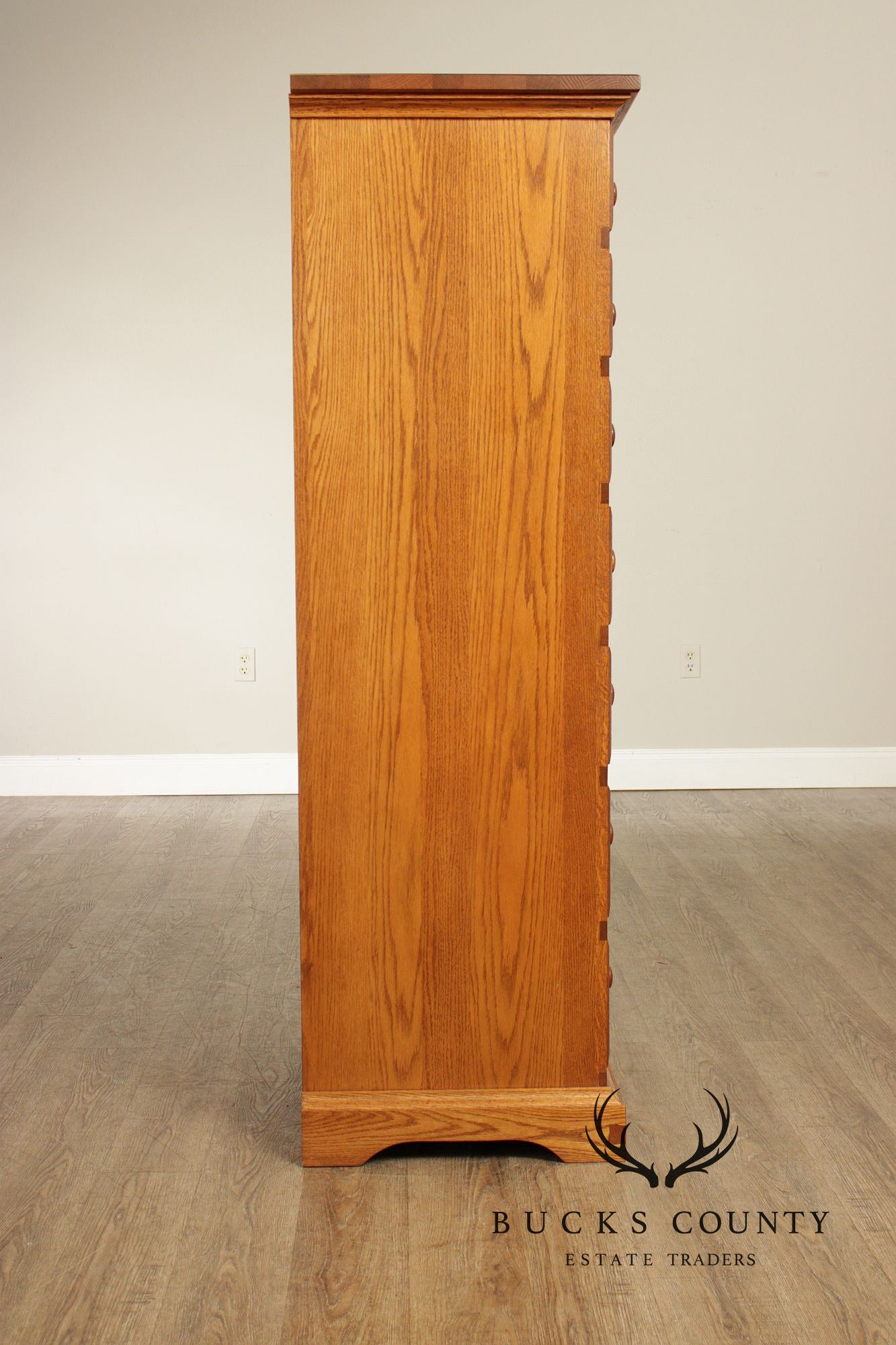 Hunt Country Furniture Oak Eight Drawer High Chest