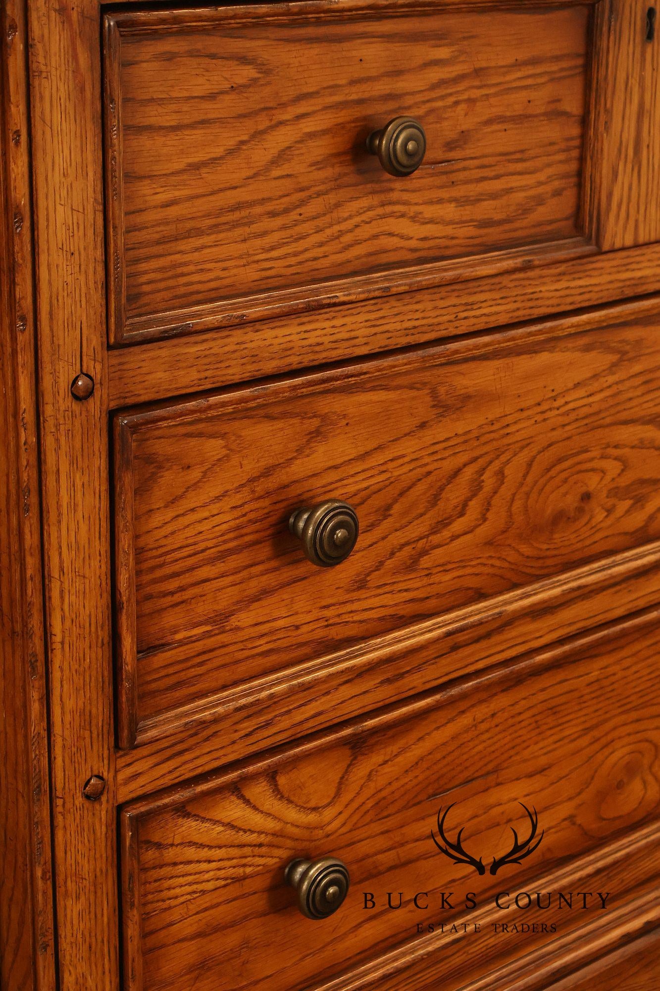 Thomasville Lighted Oak China Cabinet