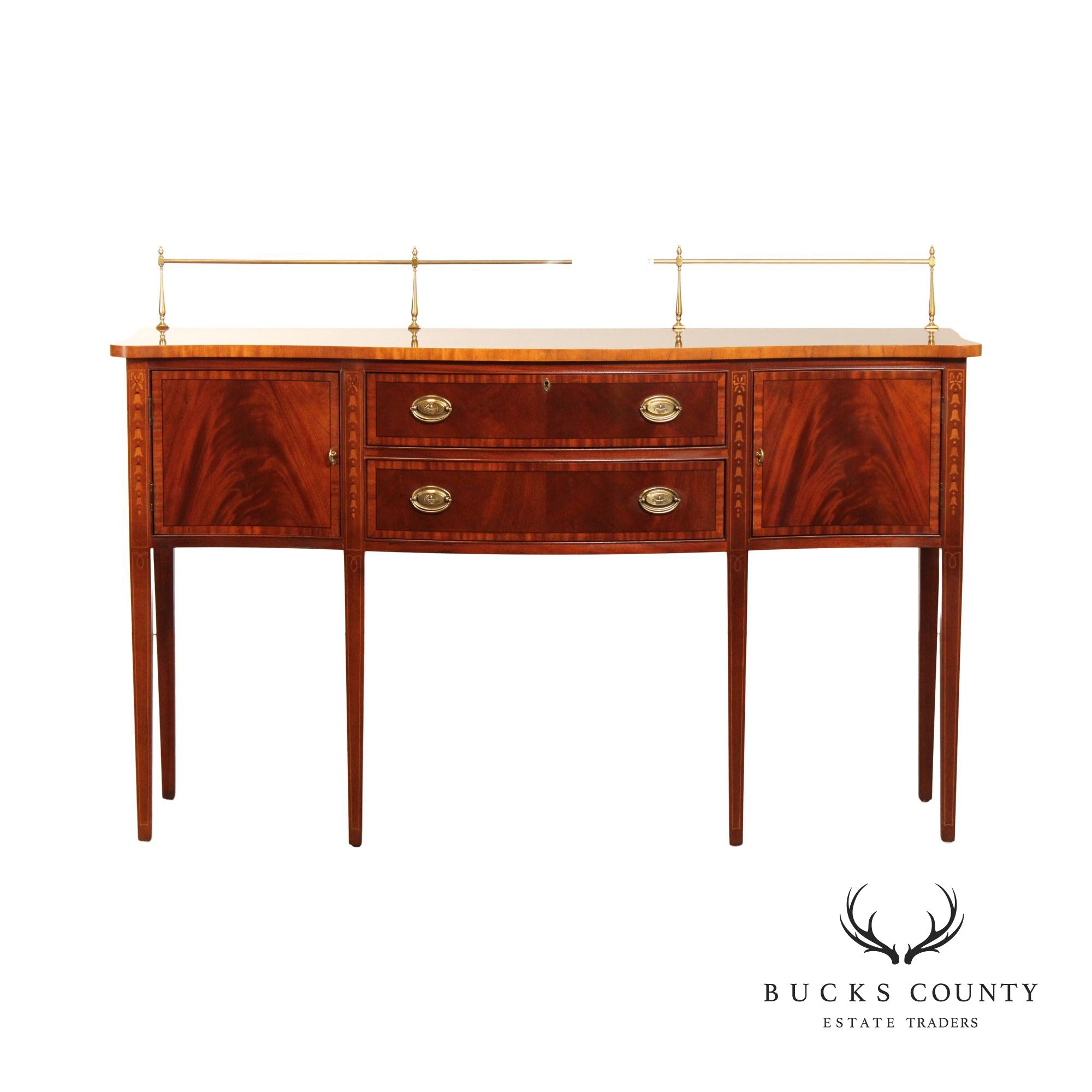 Ethan Allen Hepplewhite Style Inlaid Mahogany Sideboard