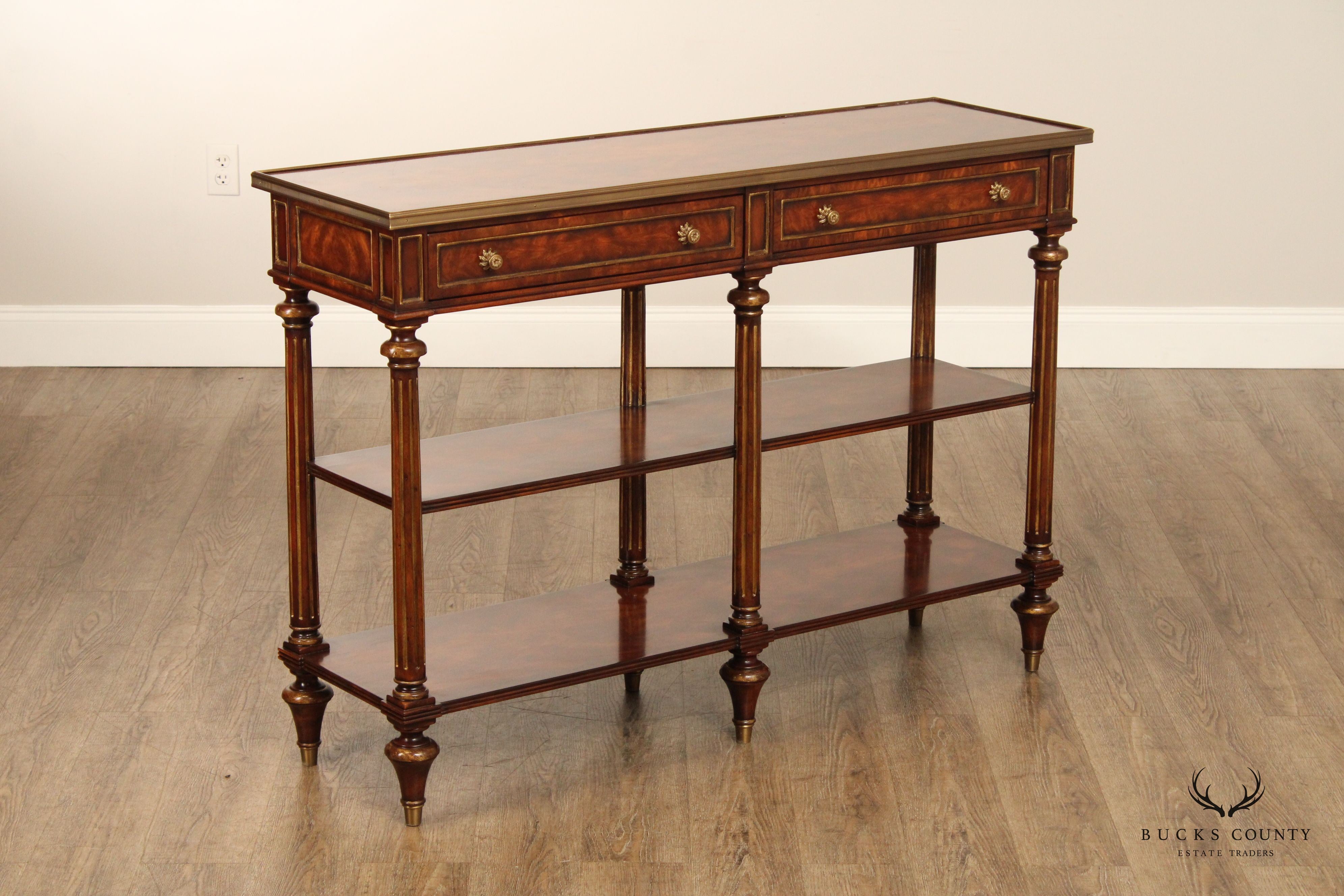 Theodore Alexander Regency Style  Mahogany 'The Georgian Three Tier Console'