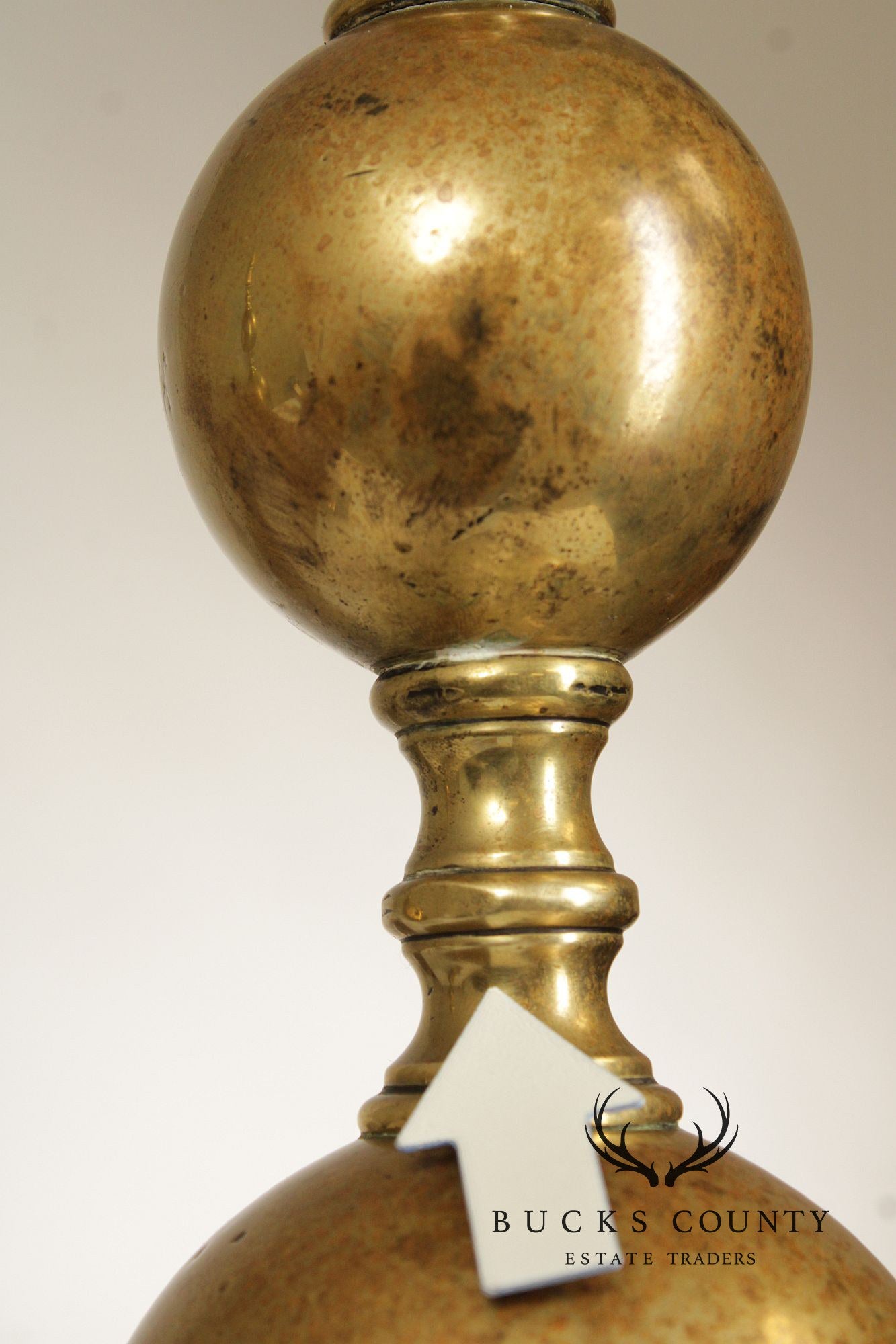 French Louis XIV Style Pair of Brass Figural 'Marmouset' Andirons