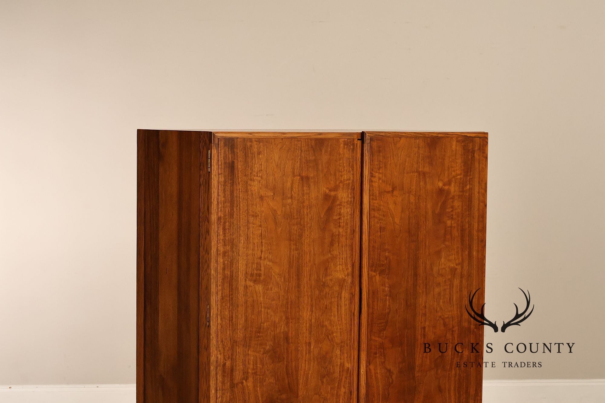 Lane Mid Century Modern Walnut Gentleman's Chest Armoire