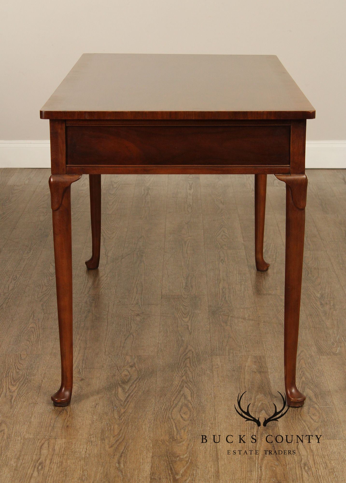 Baker Queen Anne Style Vintage Walnut Writing Desk