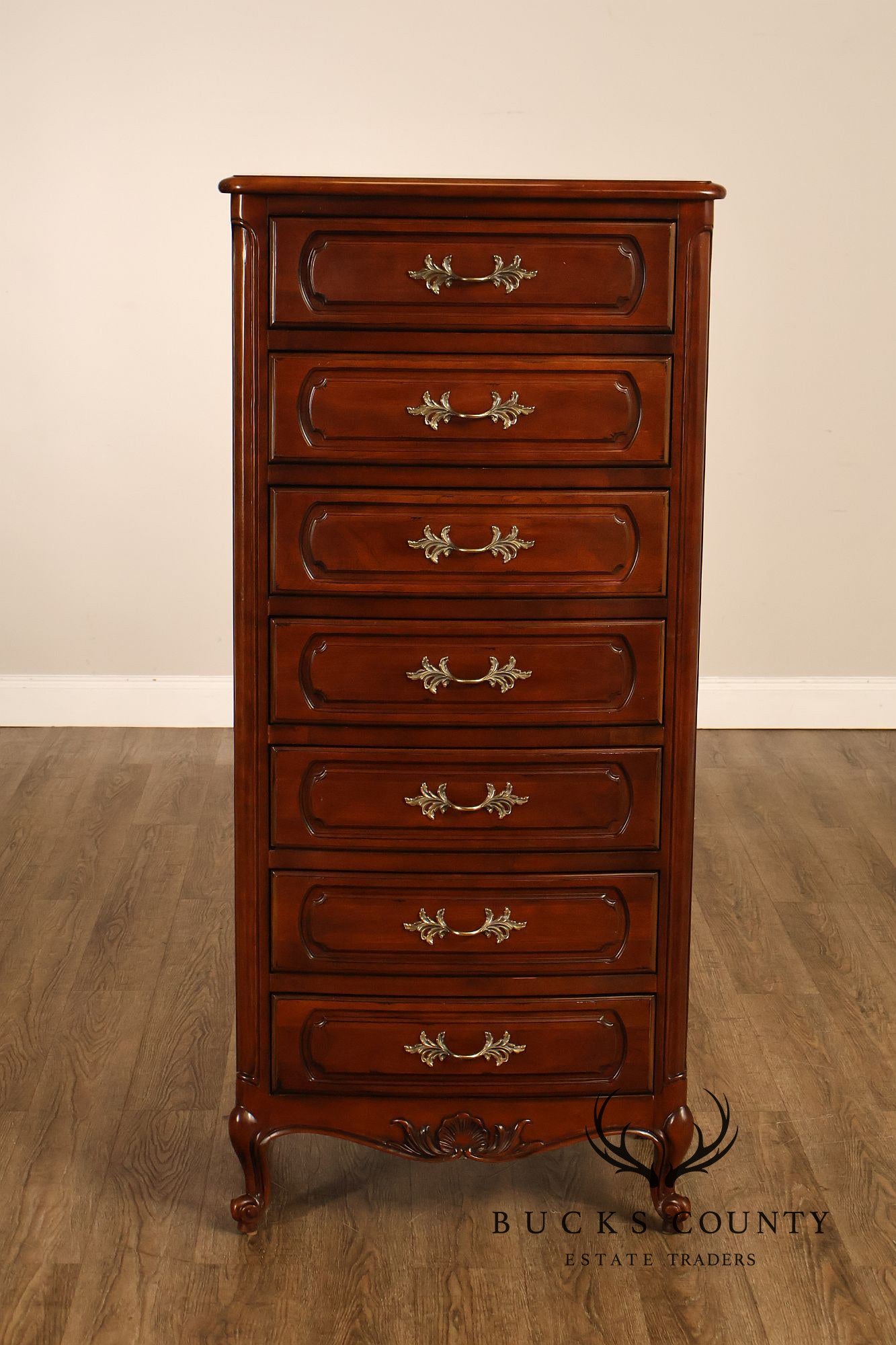 Century Furniture French Louis XV Style Cherry Lingerie Chest