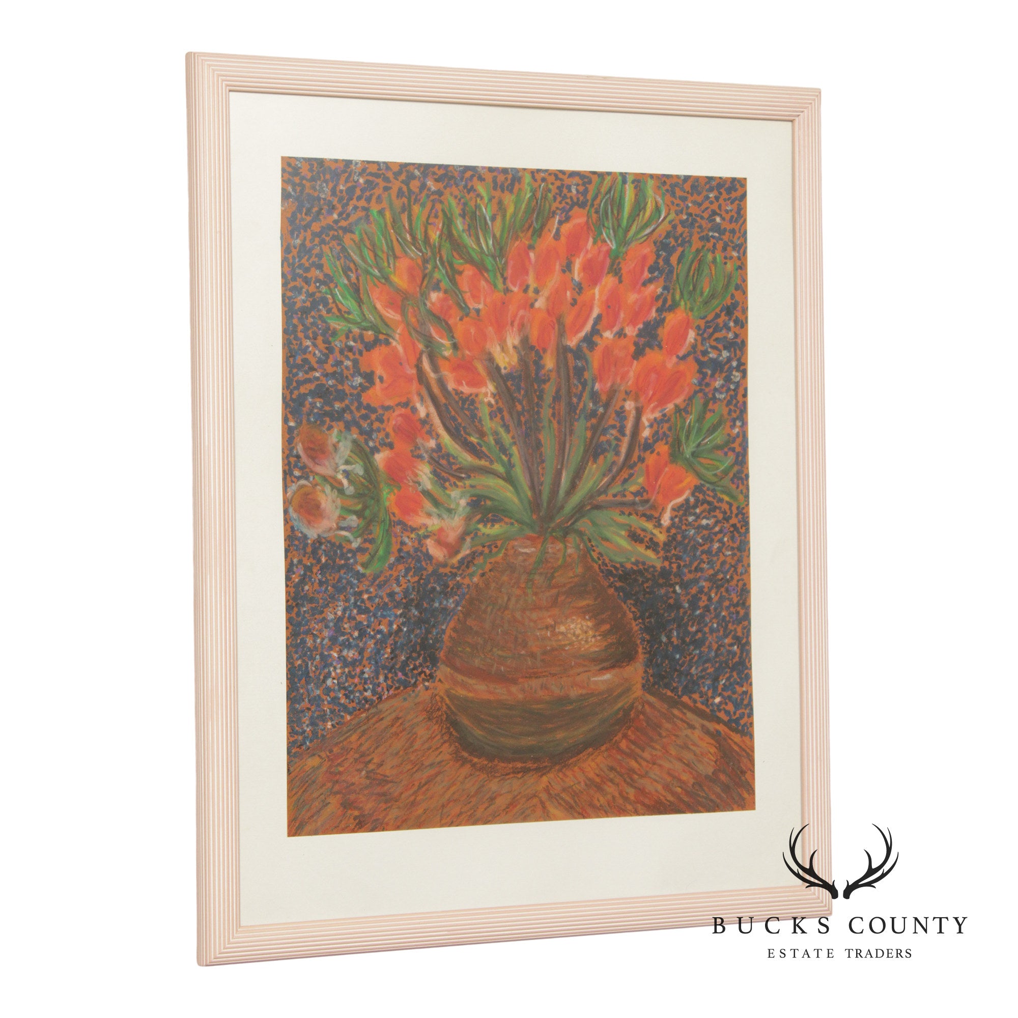 Artist Signed Pastel Painting Inspired by Vincent Van Gogh