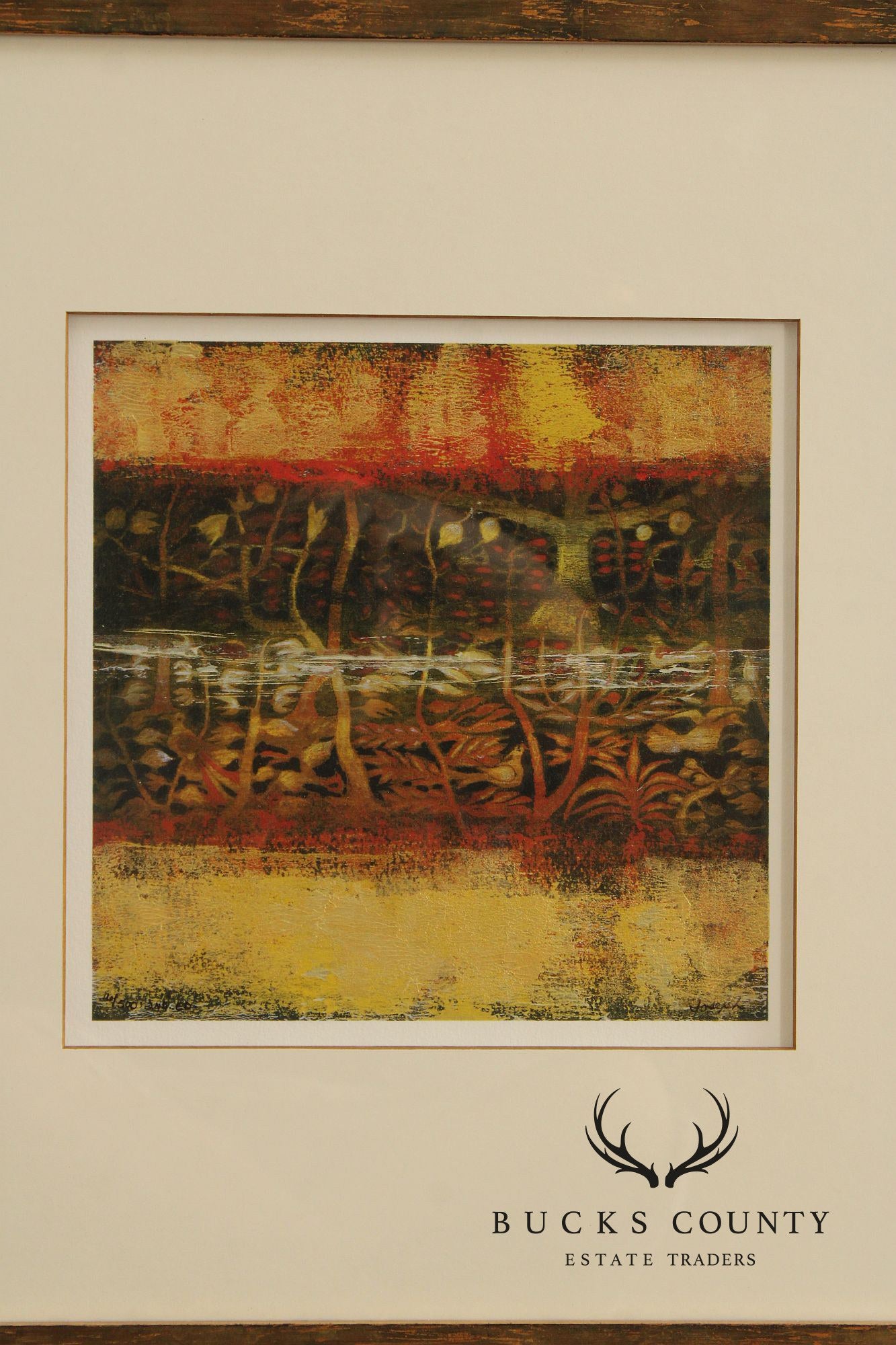 Abstract Expressionist Framed Woodland Giclée