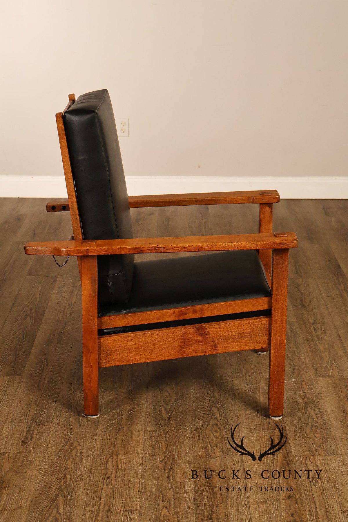 Antique Stickley Brothers Mission Oak Adjustable Morris Chair