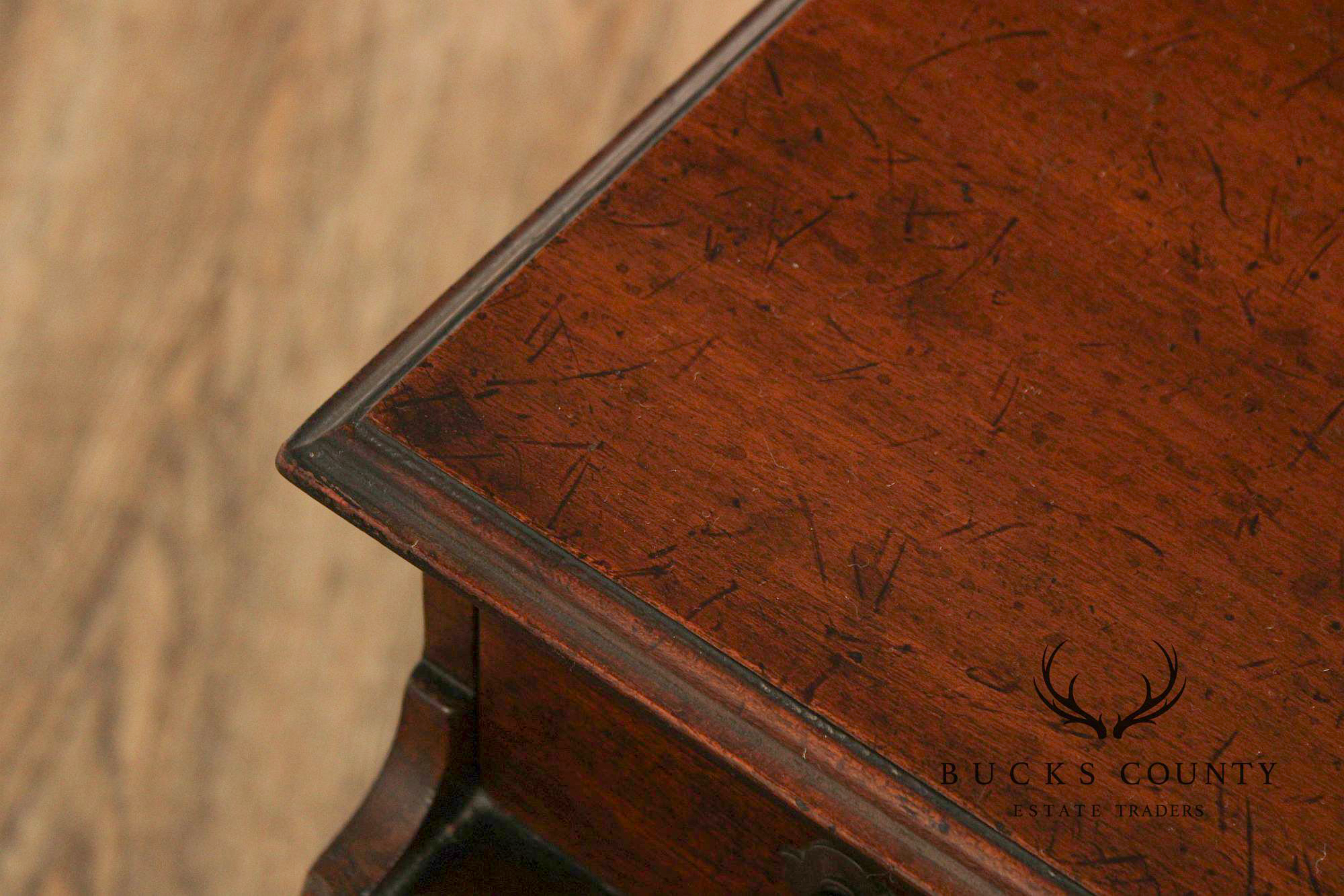 English George III Style Mahogany Three-Drawer Chest Side Table