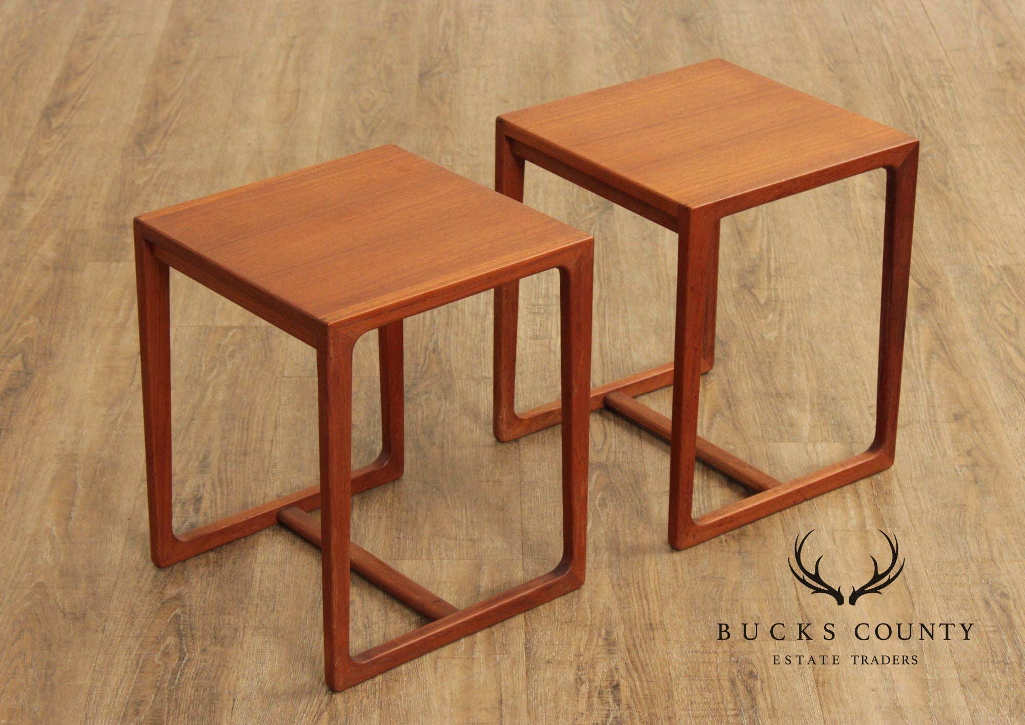 Danish Modern Set of Three Teak Nesting Tables