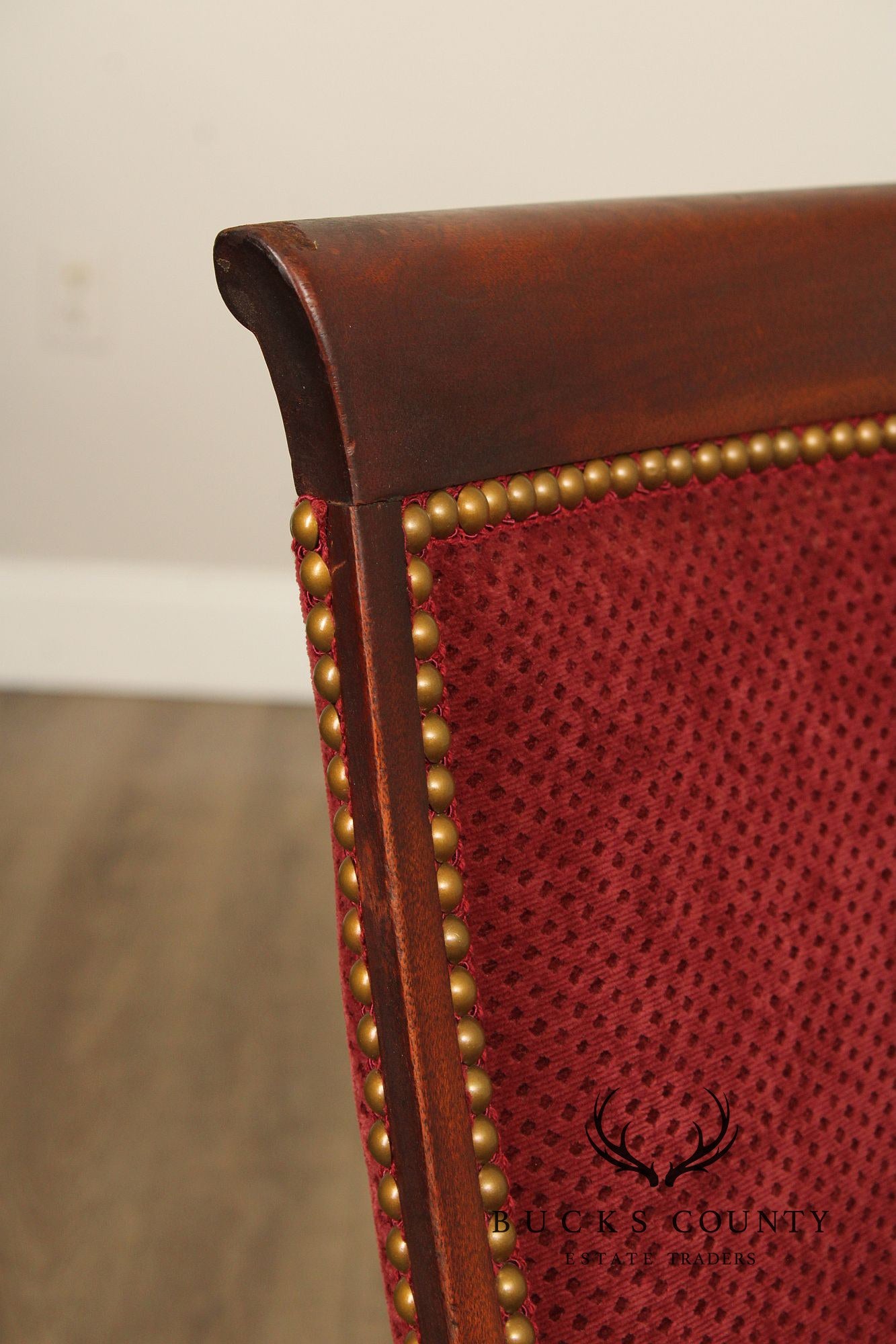 French Empire Mahogany Gondola Side Chair