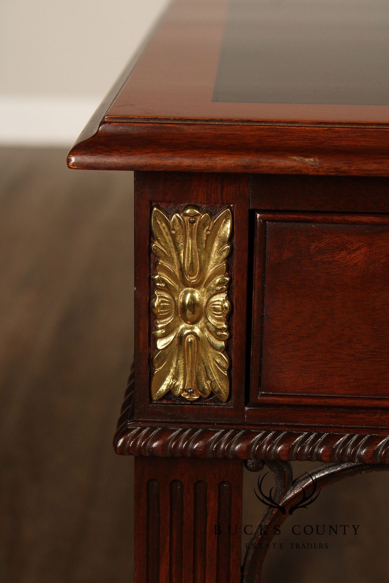 Stickley Georgian Style Banded Mahogany Writing Desk