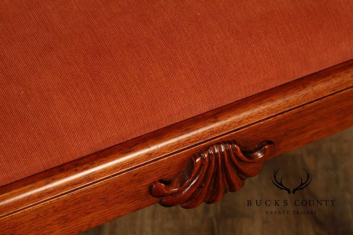 Chippendale Style Set Of 4 Carved Mahogany Side Dining Chairs