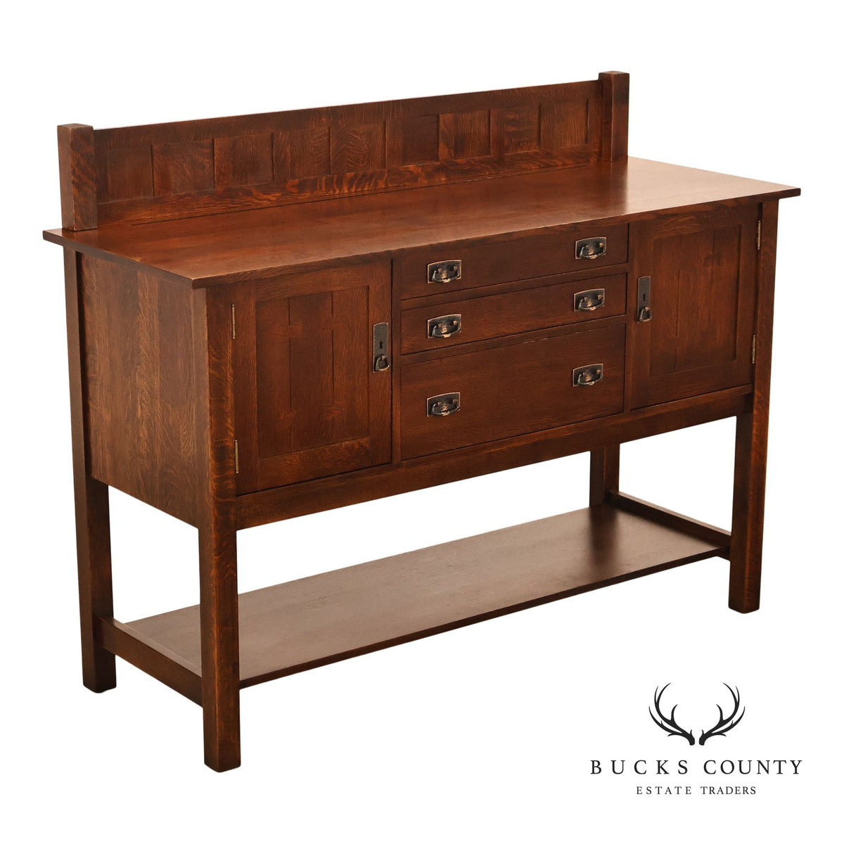 Stickley Mission Collection Oak Sideboard Server With Gallery Back