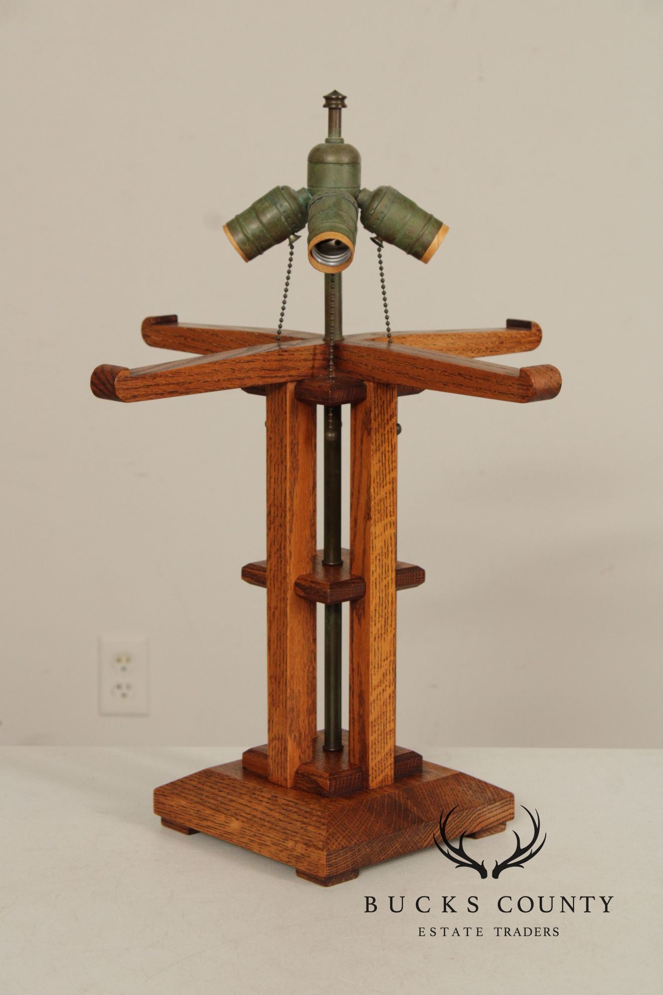 Aurora Studios Arts & Crafts Prairie Style Leaded Glass Table Lamp