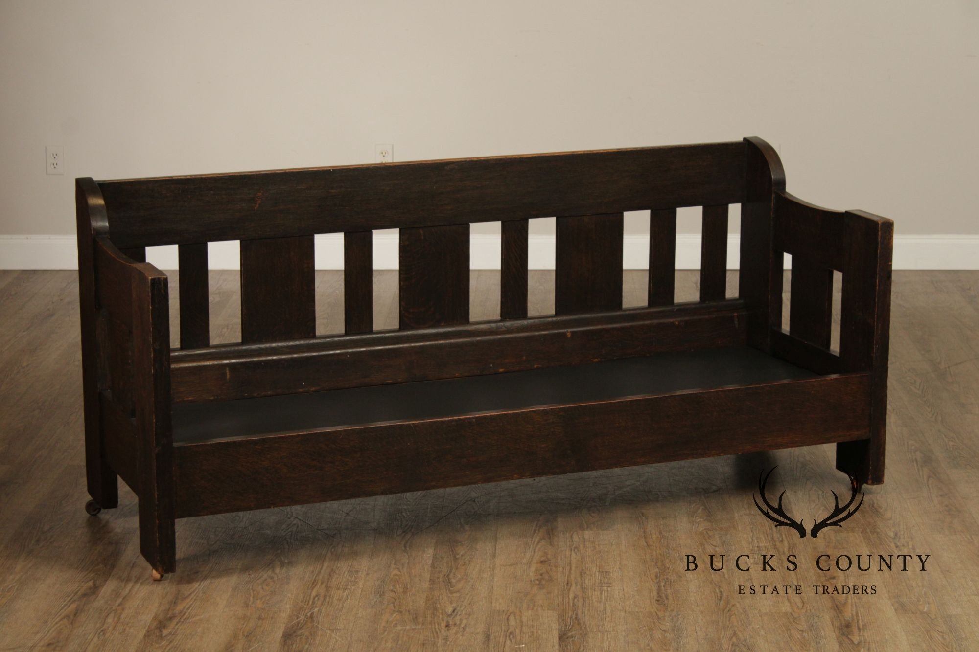 Limbert Antique Arts & Crafts Oak Settle Sofa