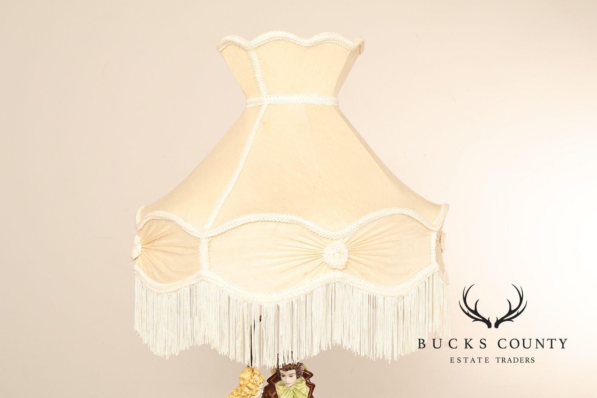 Italian Hand Painted Capodimonte Porcelain Table Lamp