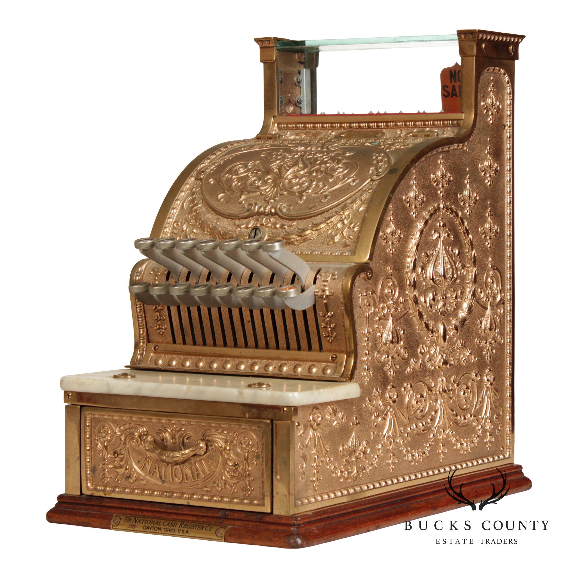 National Cash Register Model 312 Bronze Finished Till