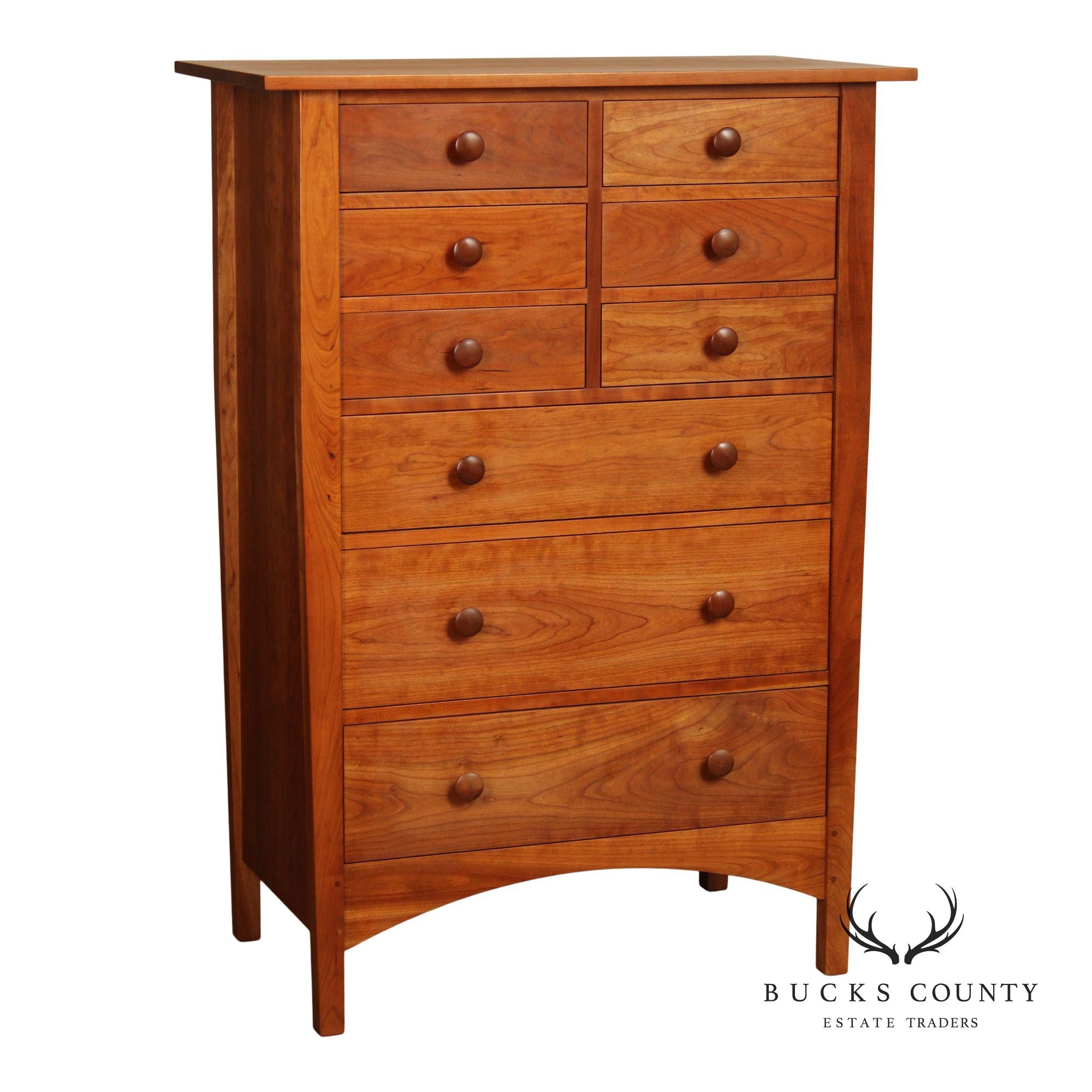 Stickley Mission Collection Harvey Ellis Cherry Nine-Drawer Chest